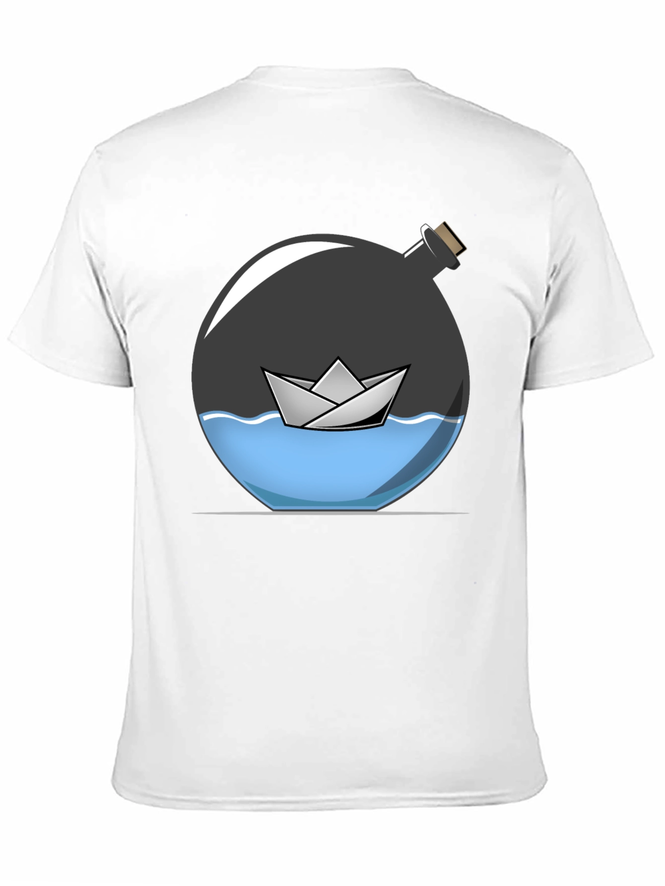 Paper Boat in a Bottle Graphic Tee