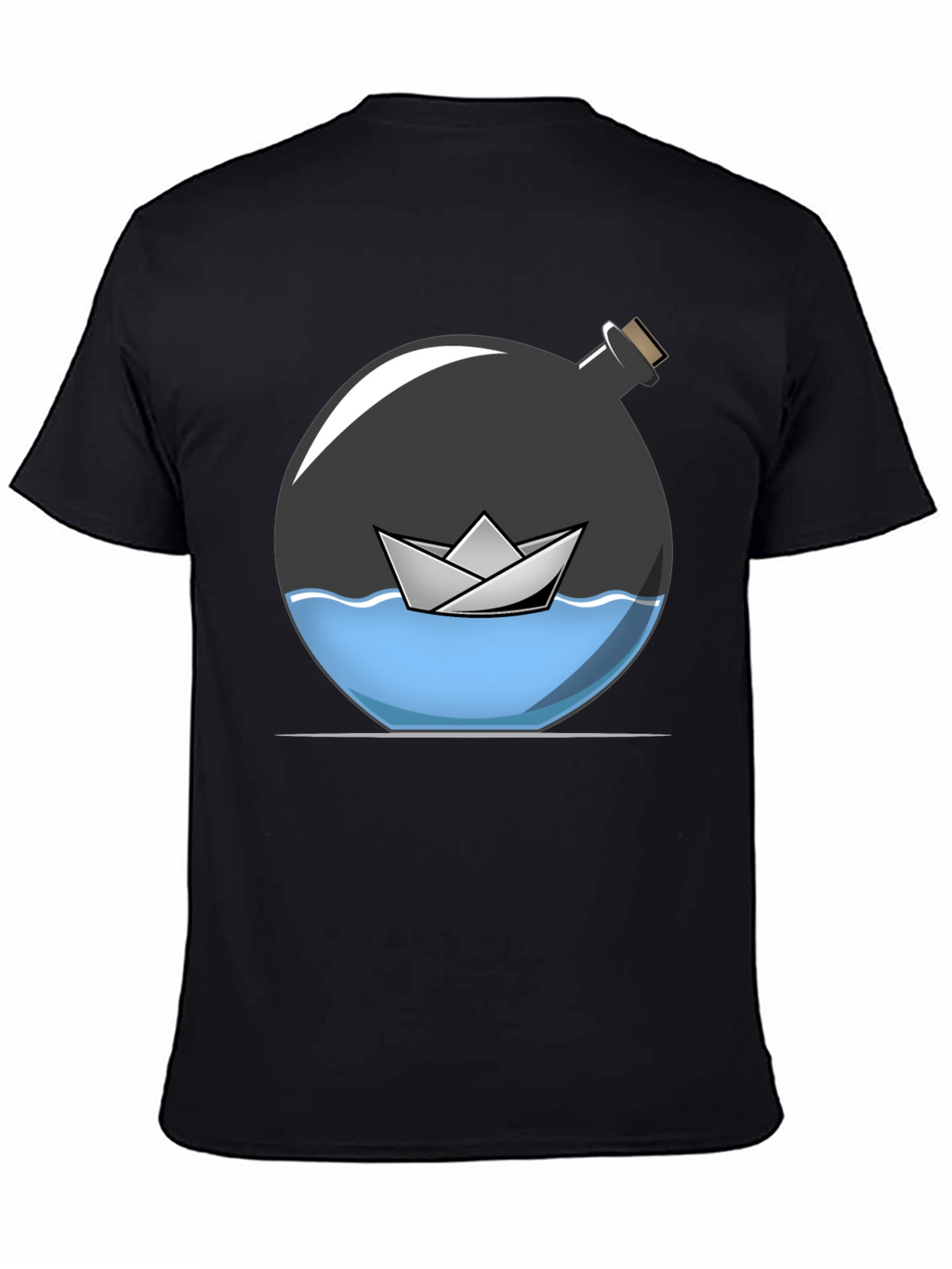 Paper Boat in a Bottle Graphic Tee