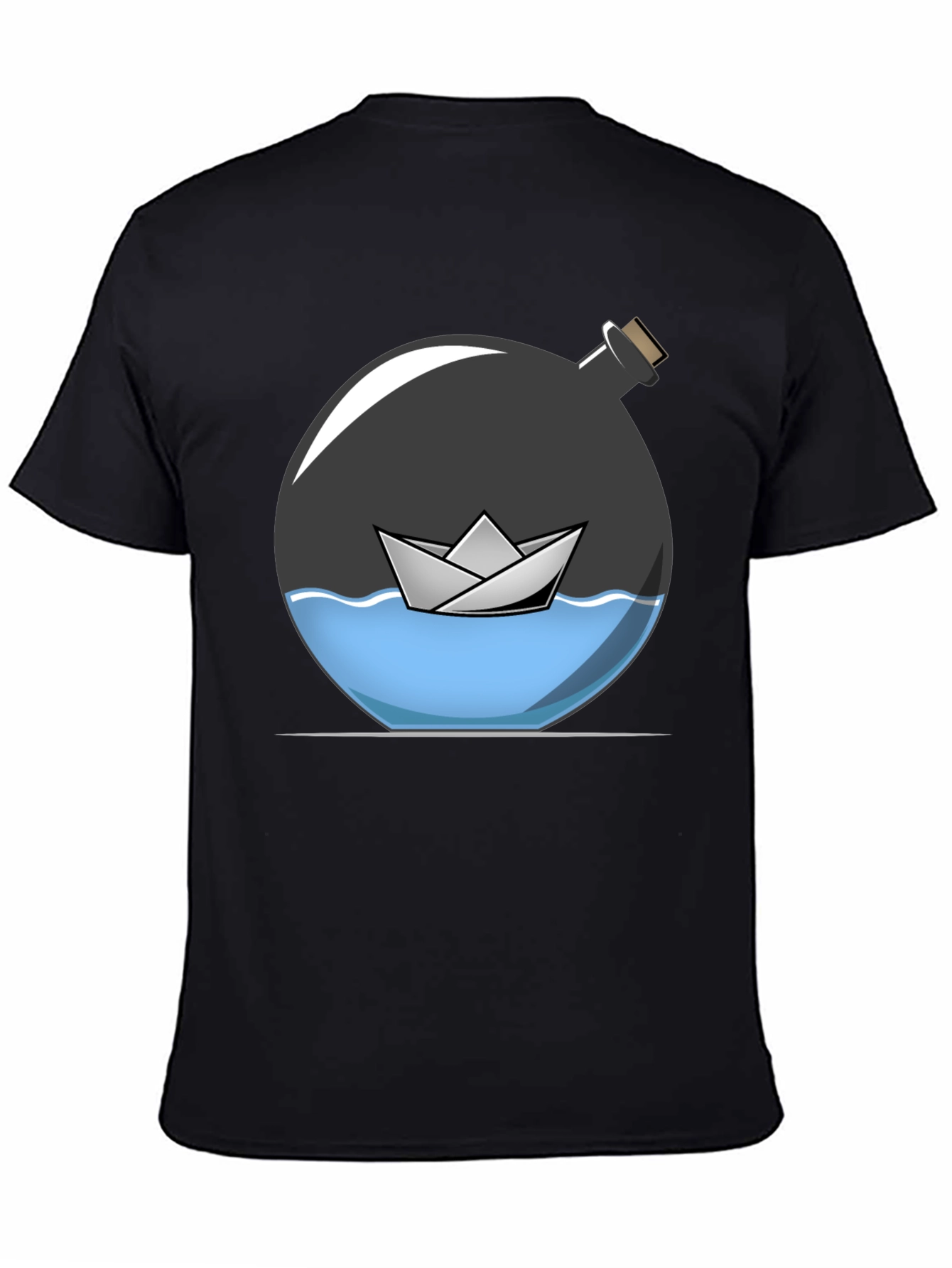 Paper Boat in a Bottle Graphic Tee