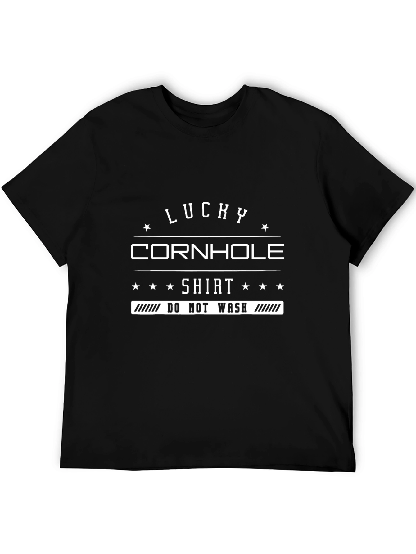 Lucky Cornhole Shirt - Black Graphic Tee