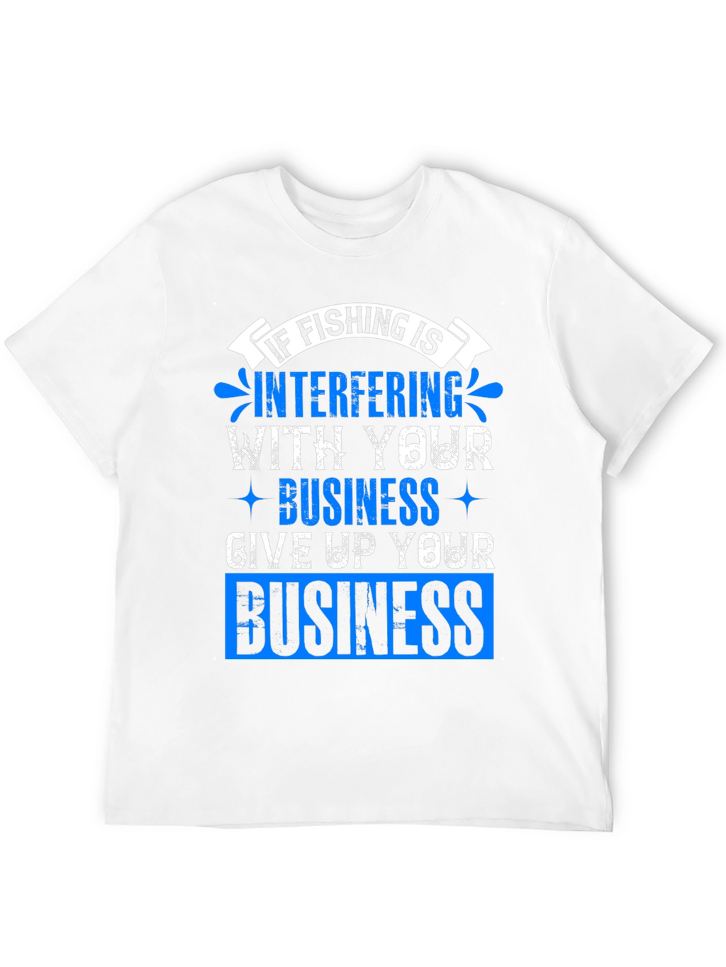 Fishing Interference Graphic Tee - Black
