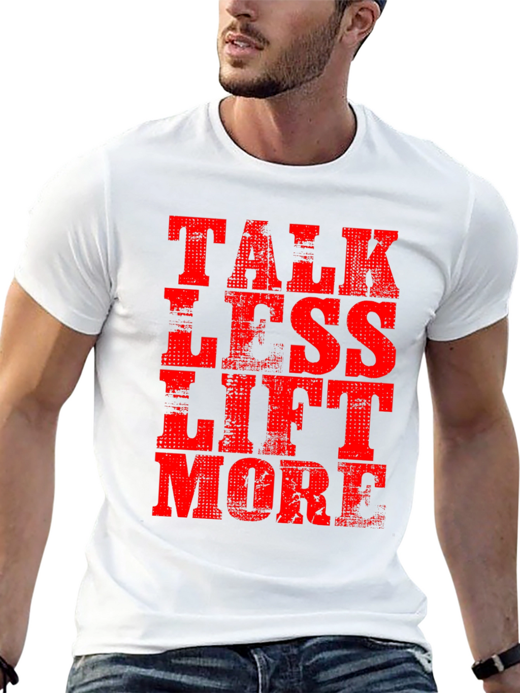 Talk Less Lift More Mens Black T-Shirt
