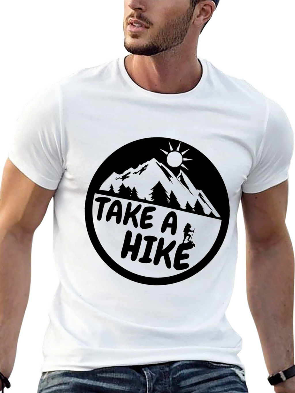 Take A Hike Graphic T-Shirt - Black Mountain Tee