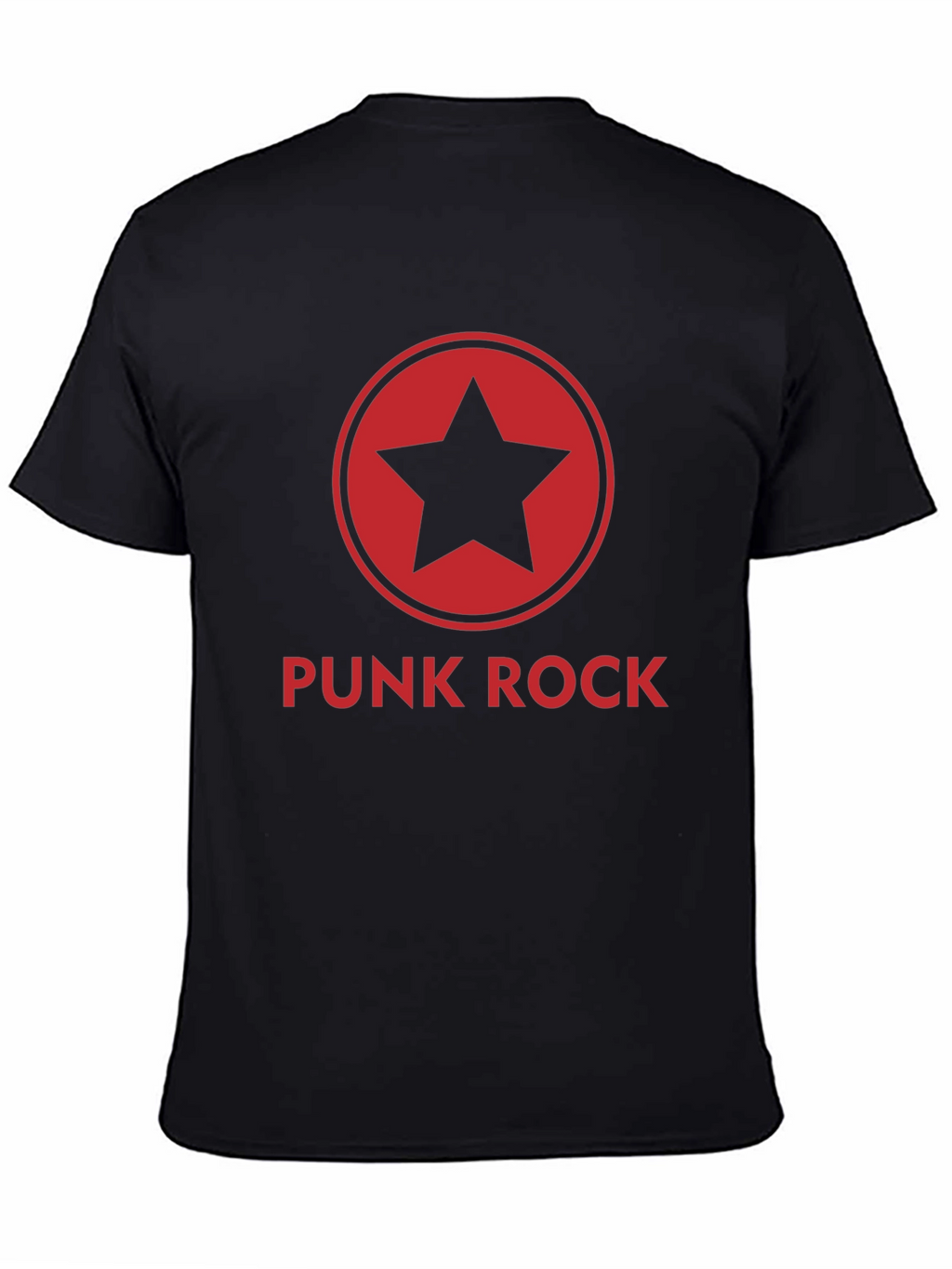 Punk Rock Star Graphic Tee - Black