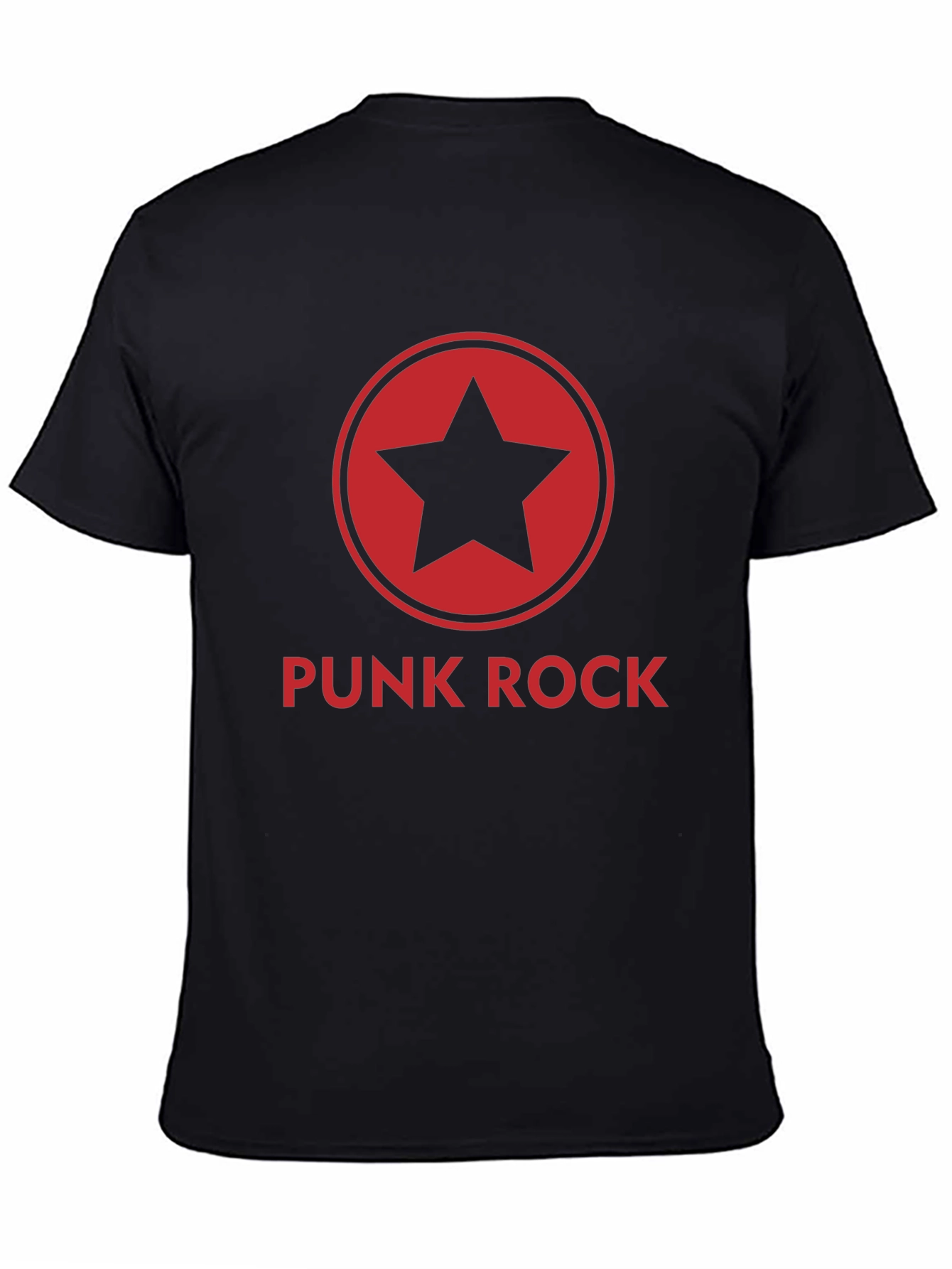 Punk Rock Star Graphic Tee - Black