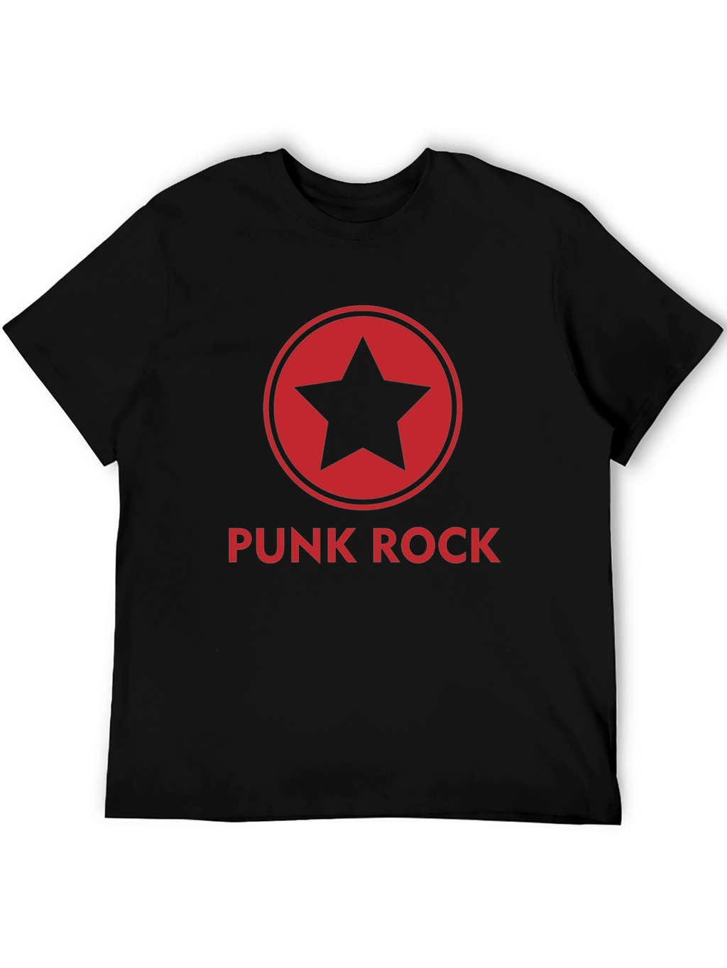 Punk Rock Star Graphic Tee - Black
