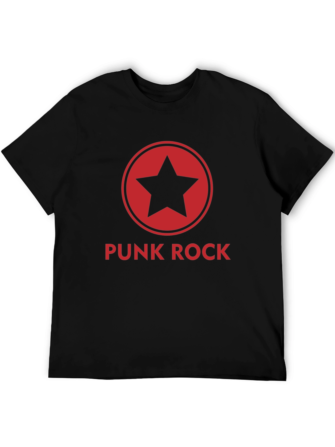 Punk Rock Star Graphic Tee - Black