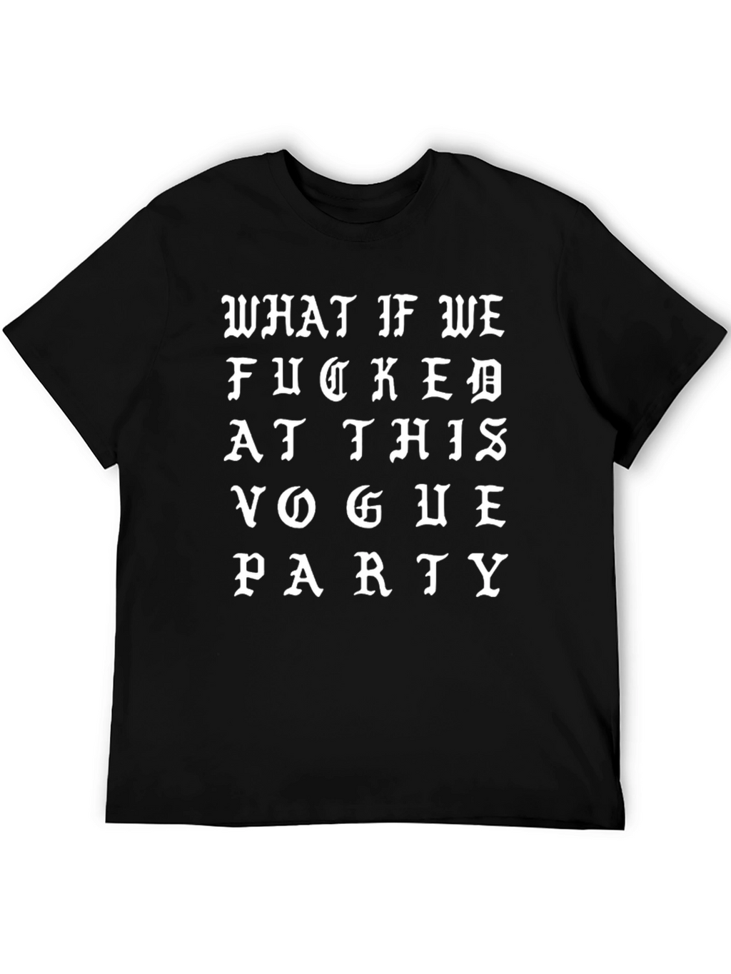 Vogue Party Graphic Tee - Unisex Black T-Shirt