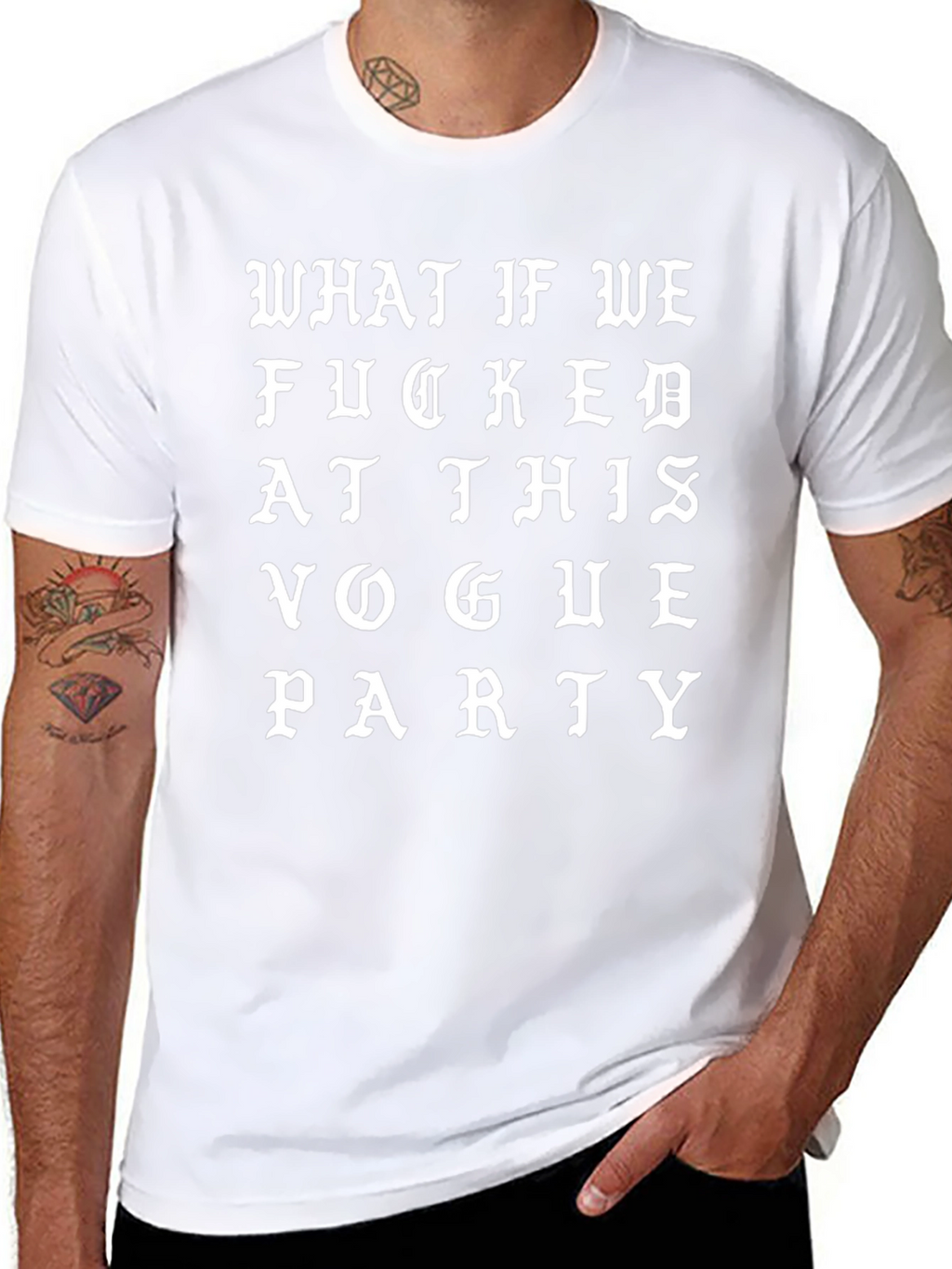 Vogue Party Graphic Tee - Unisex Black T-Shirt