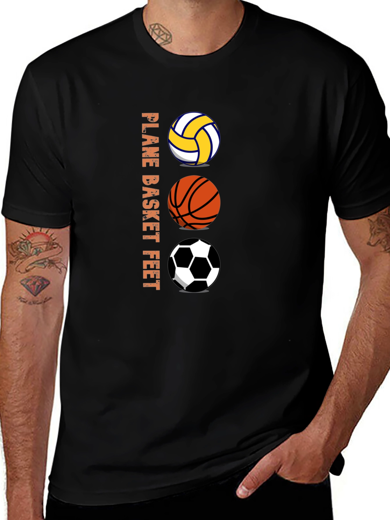 Sports Ball T-Shirt - Volleyball Basketball Soccer