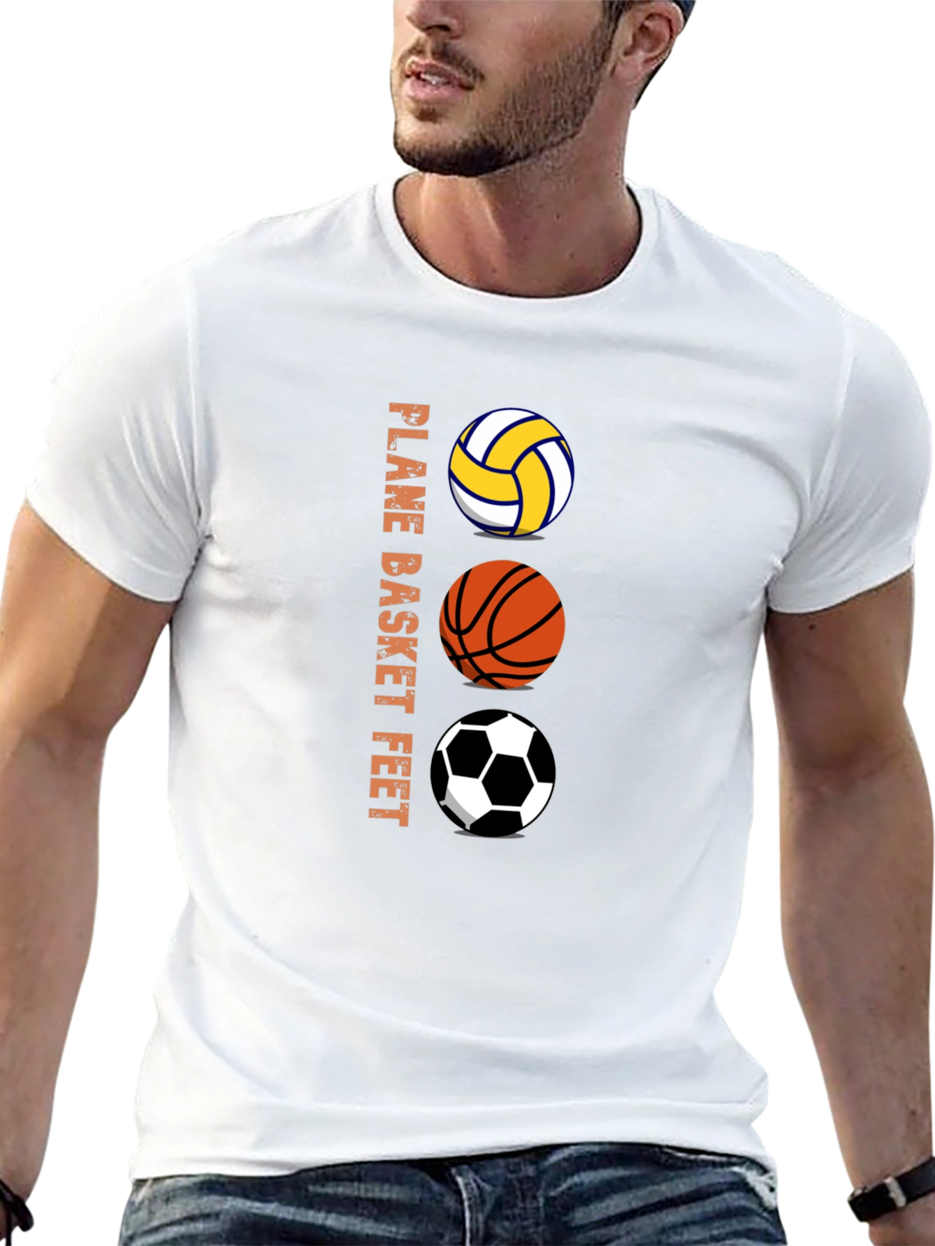 Sports Ball T-Shirt - Volleyball Basketball Soccer