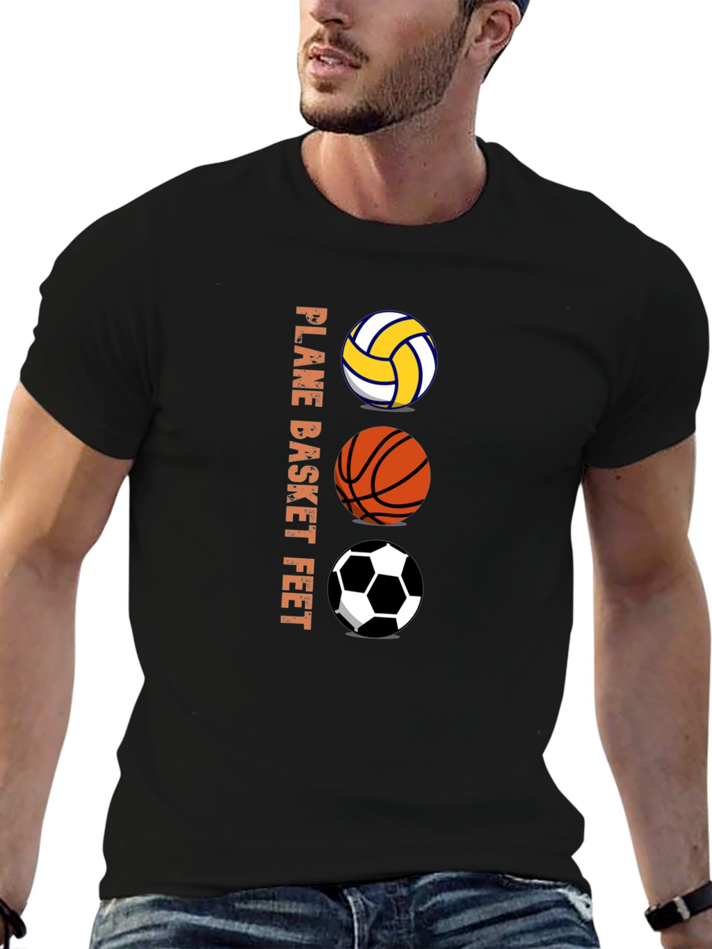 Sports Ball T-Shirt - Volleyball Basketball Soccer