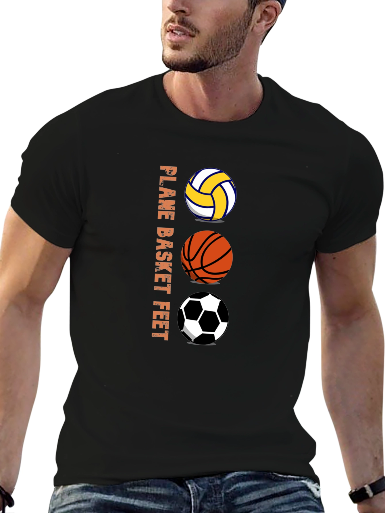 Sports Ball T-Shirt - Volleyball Basketball Soccer
