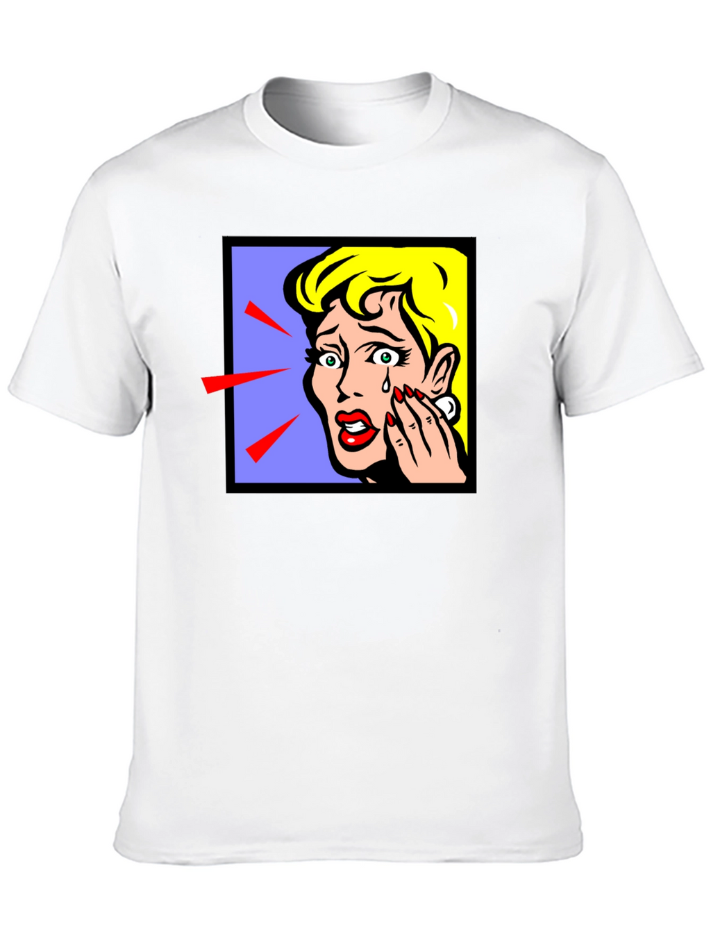 Pop Art Crying Woman Graphic T-Shirt