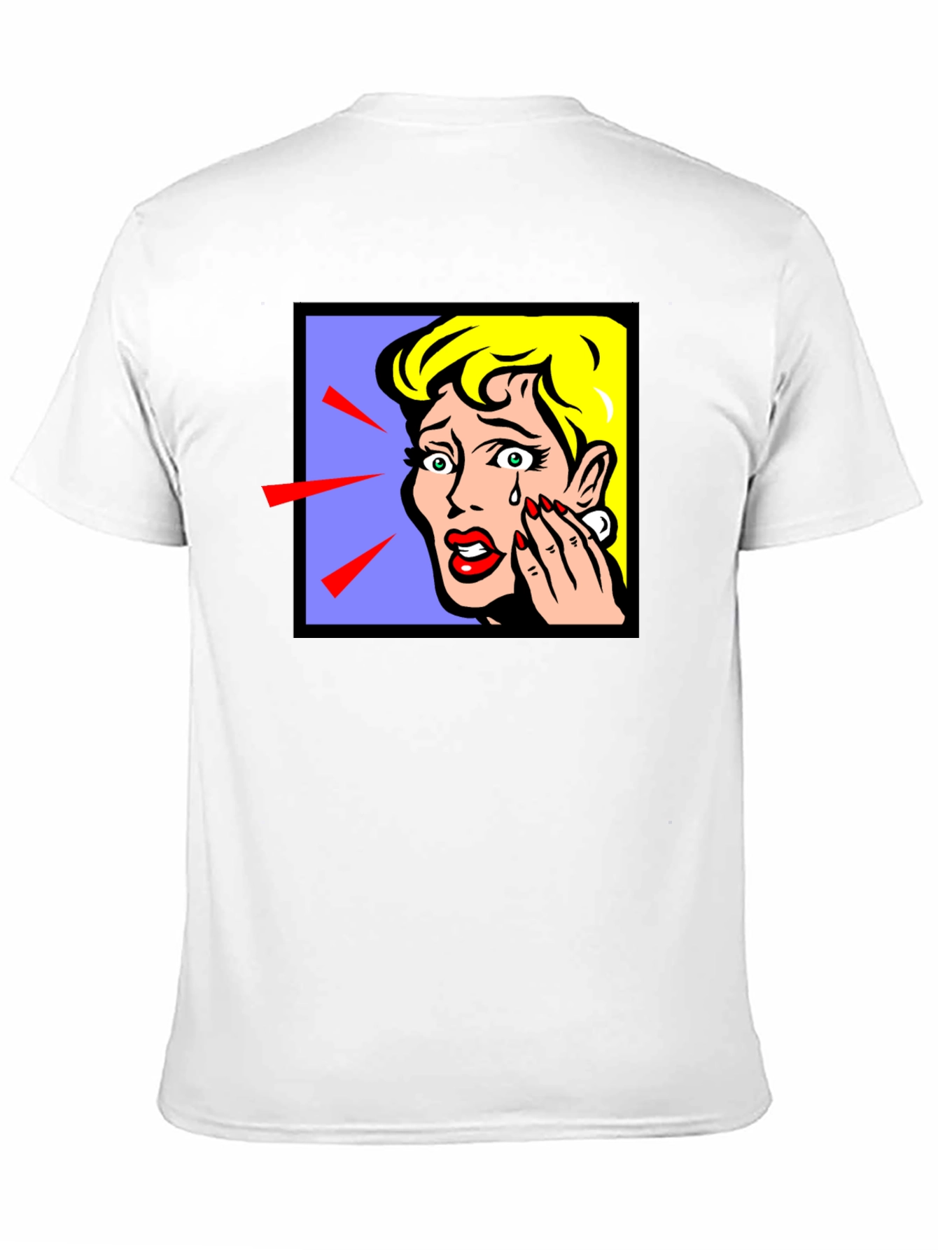 Pop Art Crying Woman Graphic T-Shirt