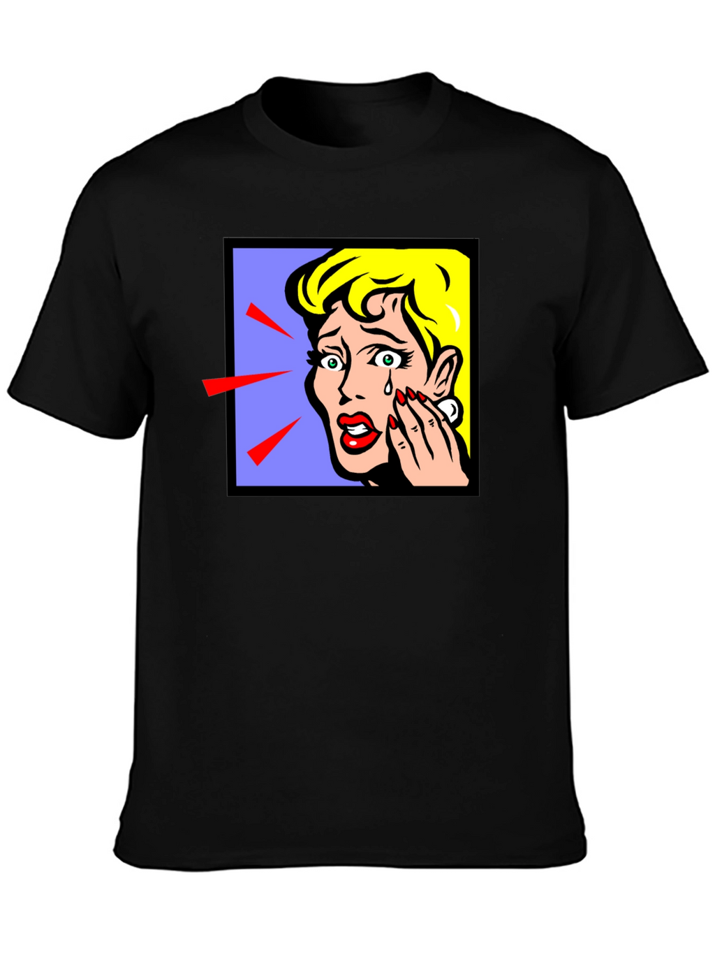 Pop Art Crying Woman Graphic T-Shirt