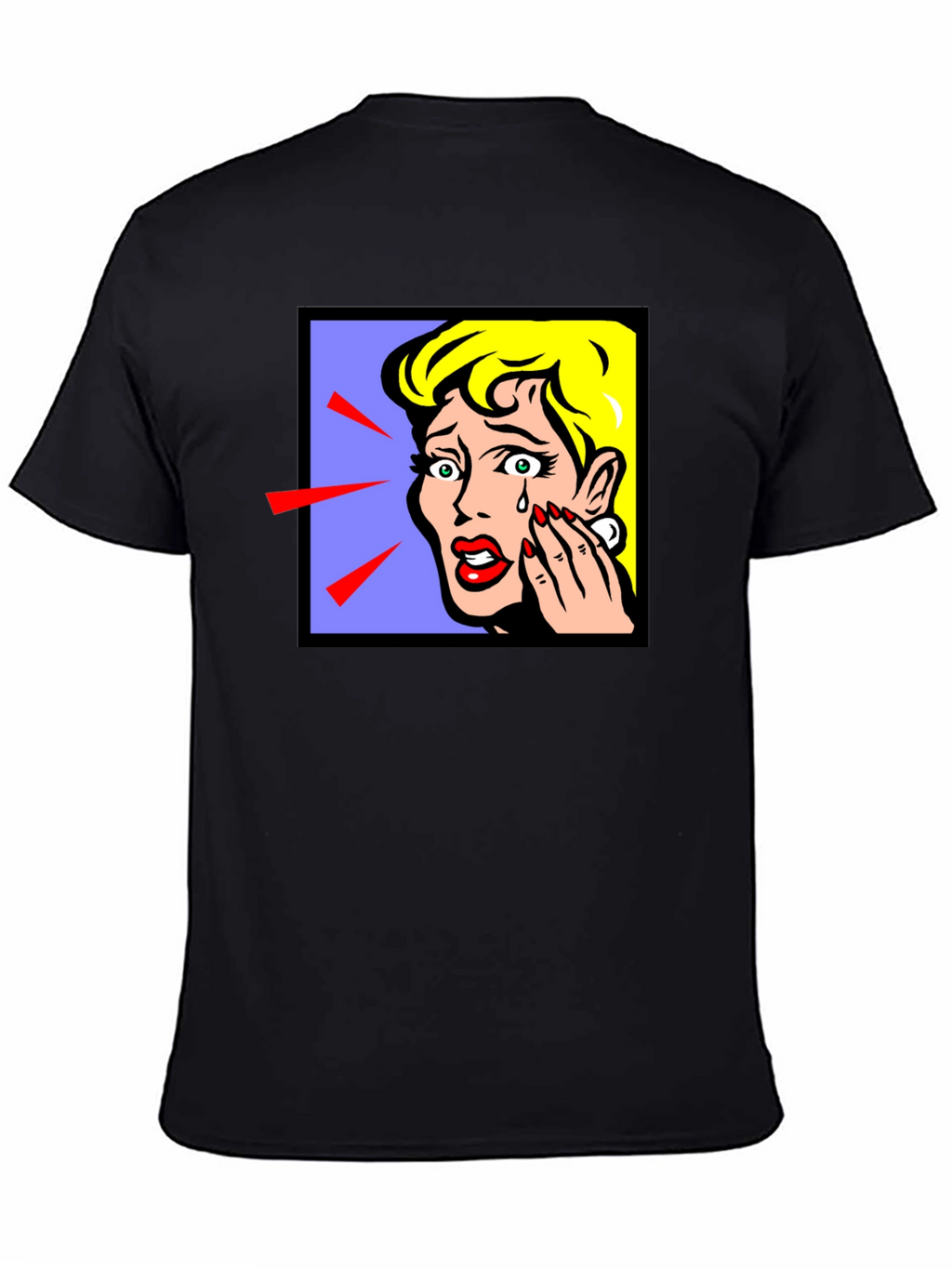 Pop Art Crying Woman Graphic T-Shirt