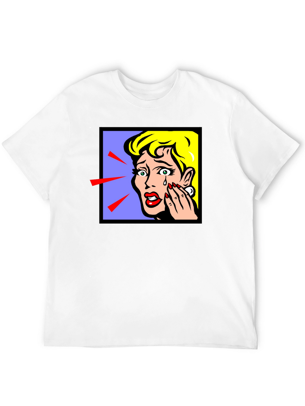 Pop Art Crying Woman Graphic T-Shirt