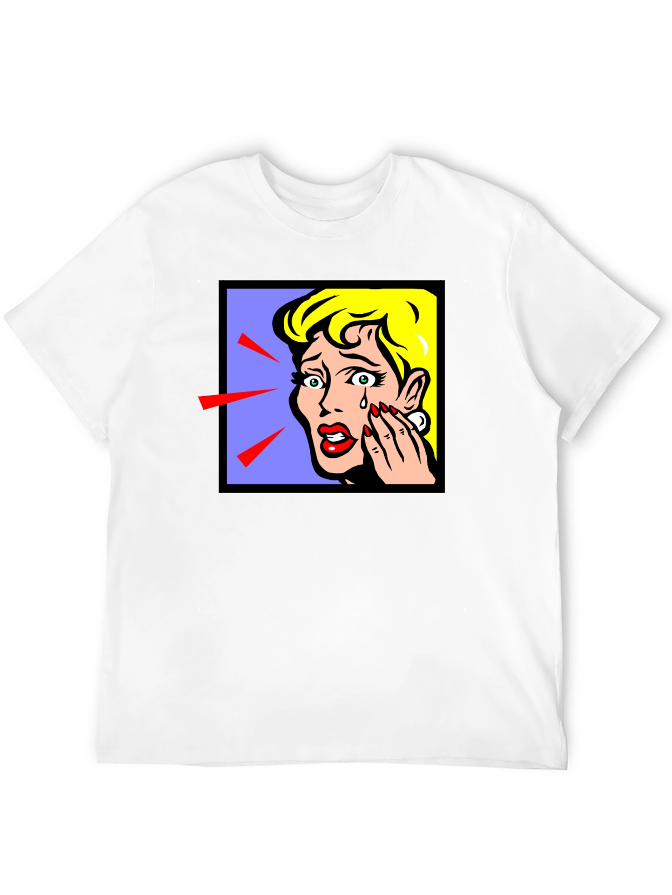 Pop Art Crying Woman Graphic T-Shirt