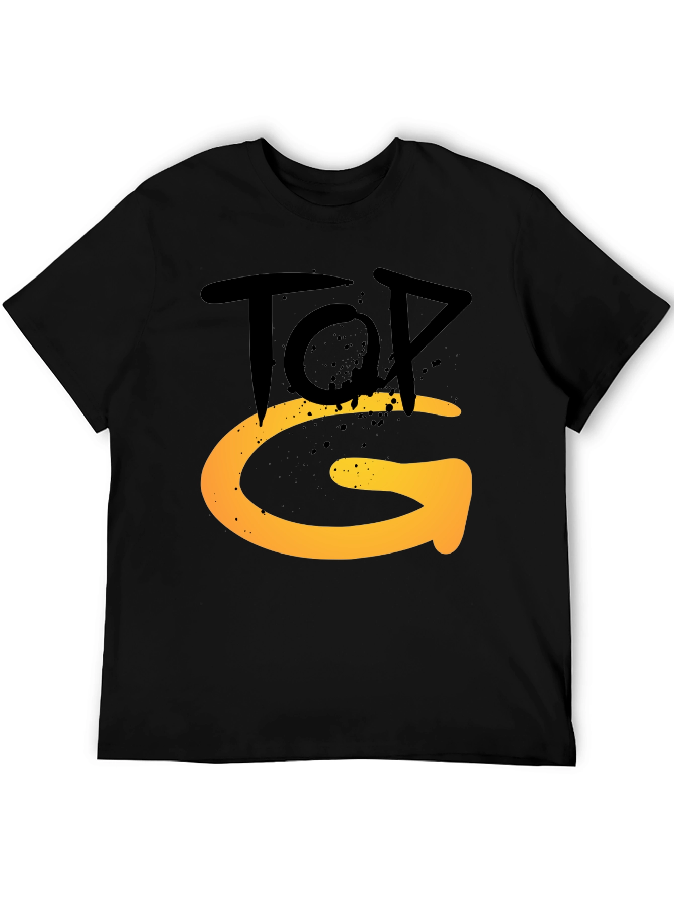 Top G Graphic Tee - Stylish Mens Black T-Shirt