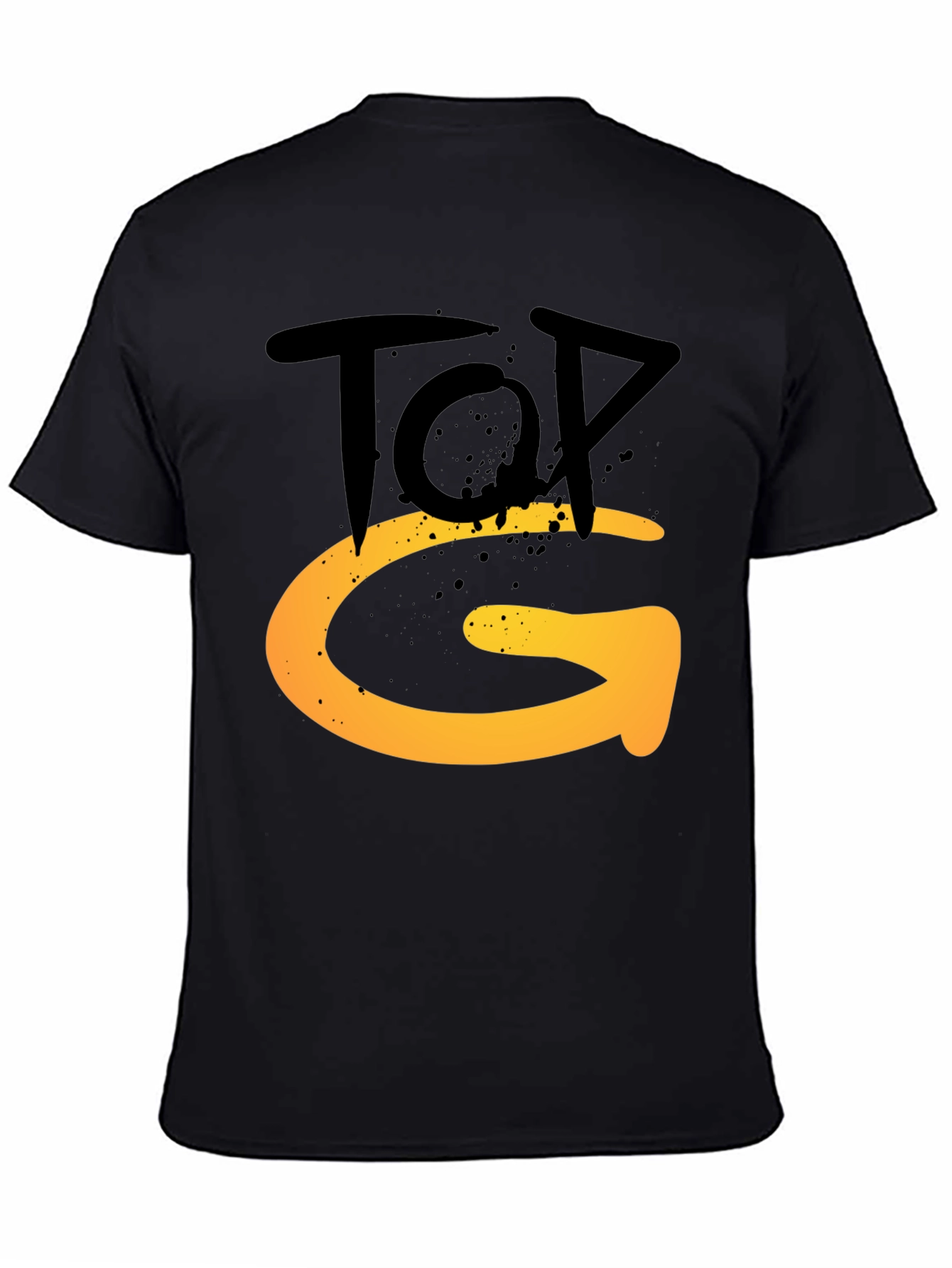 Top G Graphic Tee - Stylish Mens Black T-Shirt