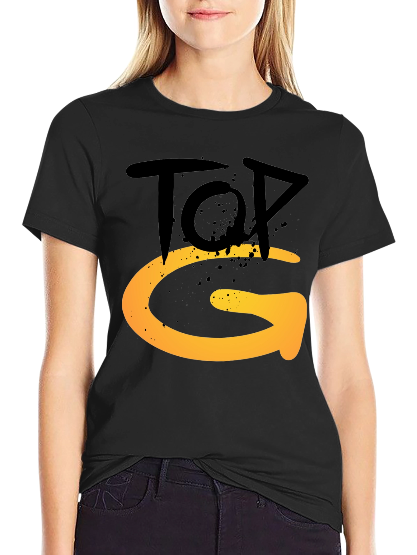 Top G Graphic Tee - Stylish Mens Black T-Shirt