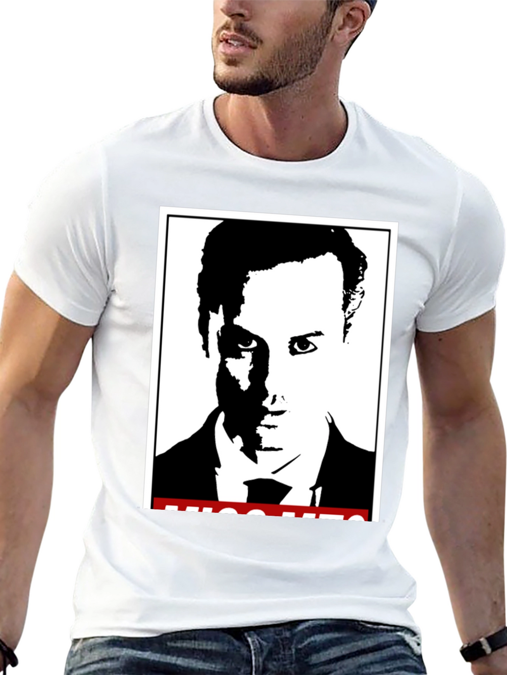 Stylish Black T-Shirt with Graphic Print