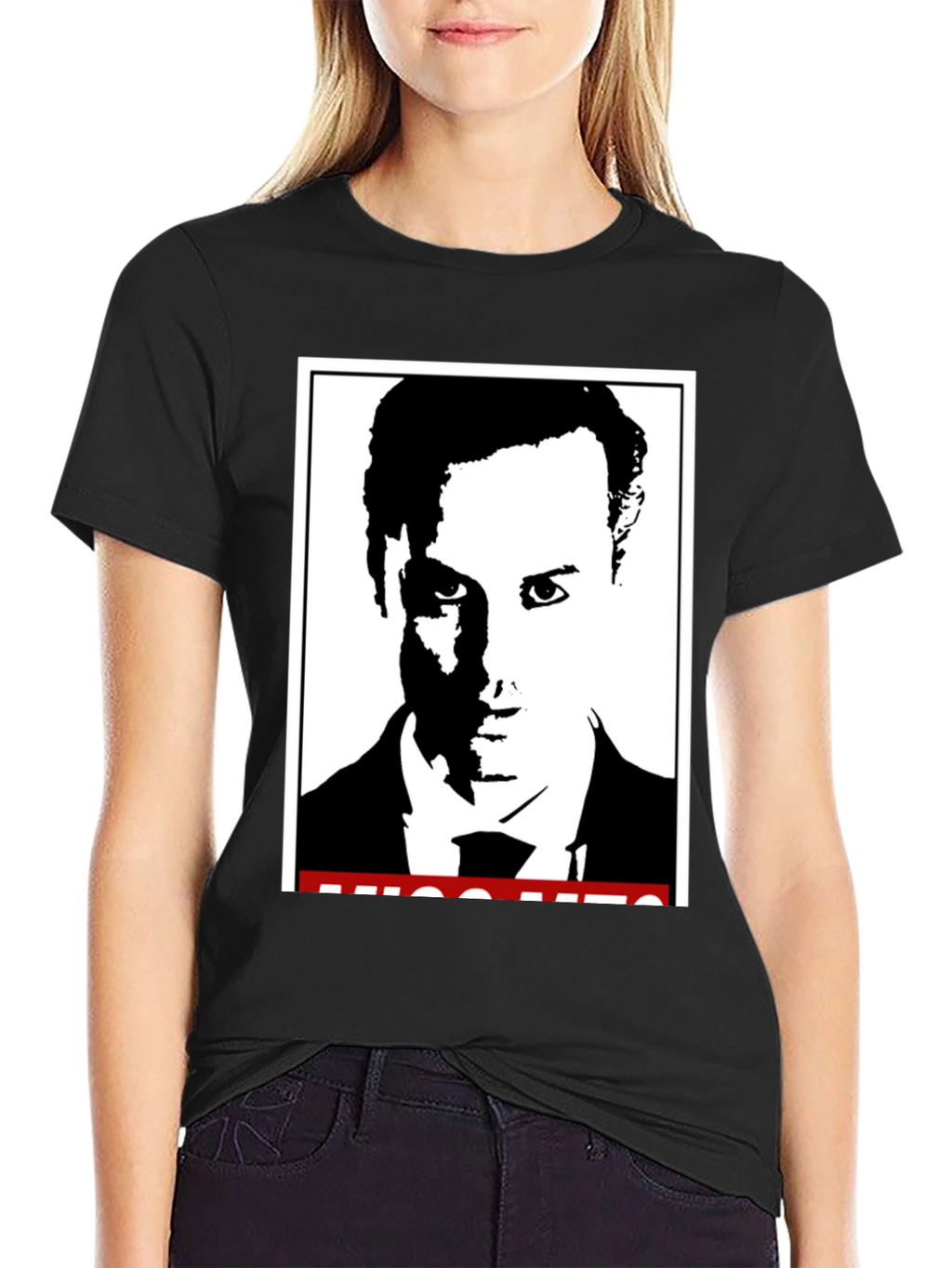Stylish Black T-Shirt with Graphic Print