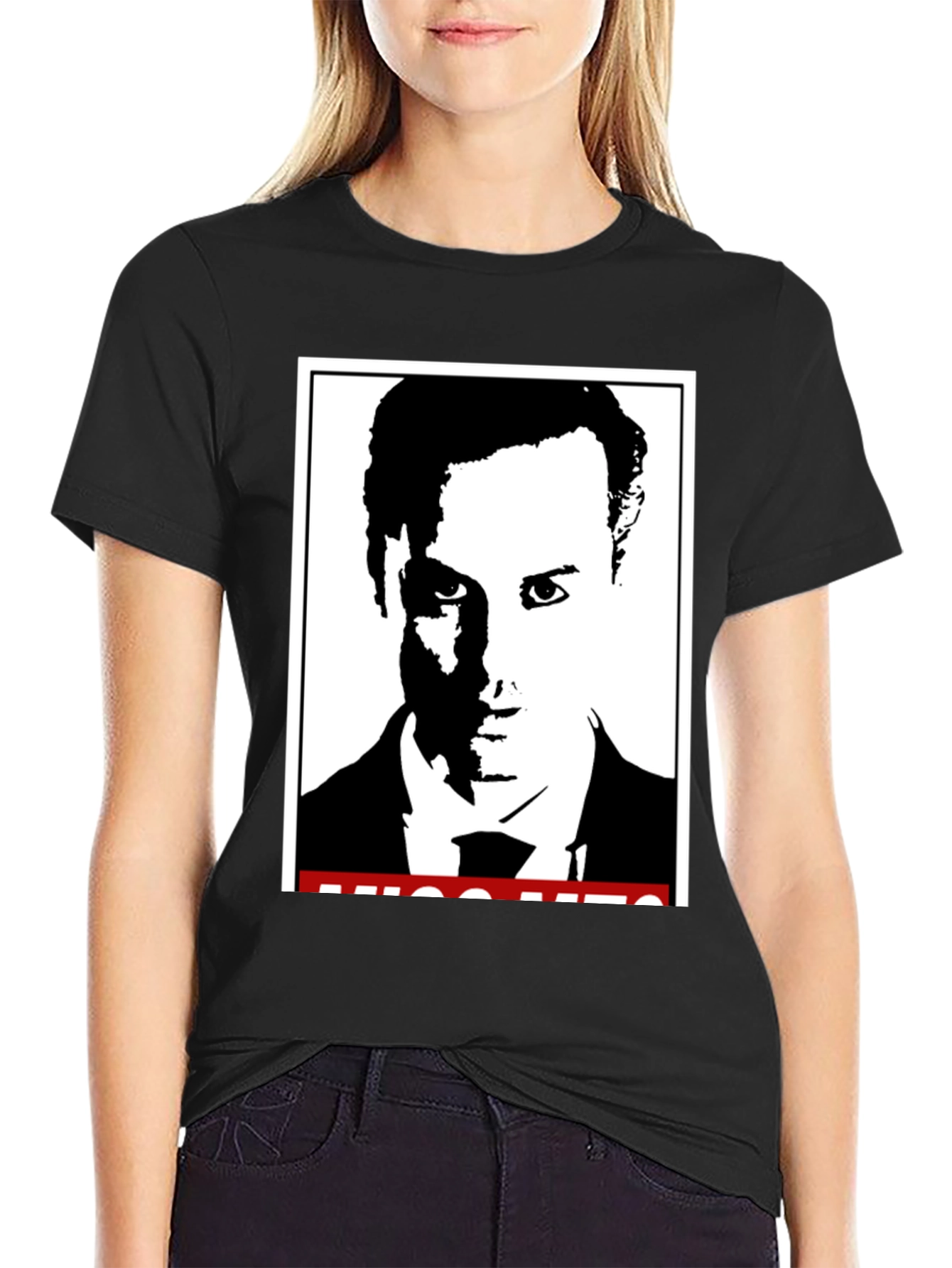 Stylish Black T-Shirt with Graphic Print