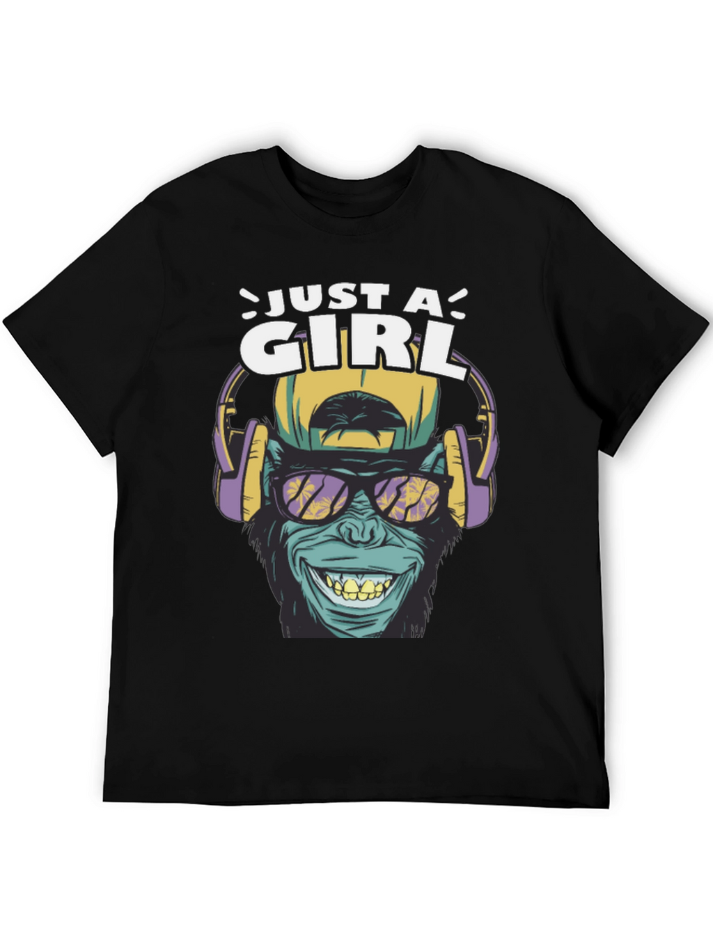 Just A Girl Ape Graphic T-Shirt