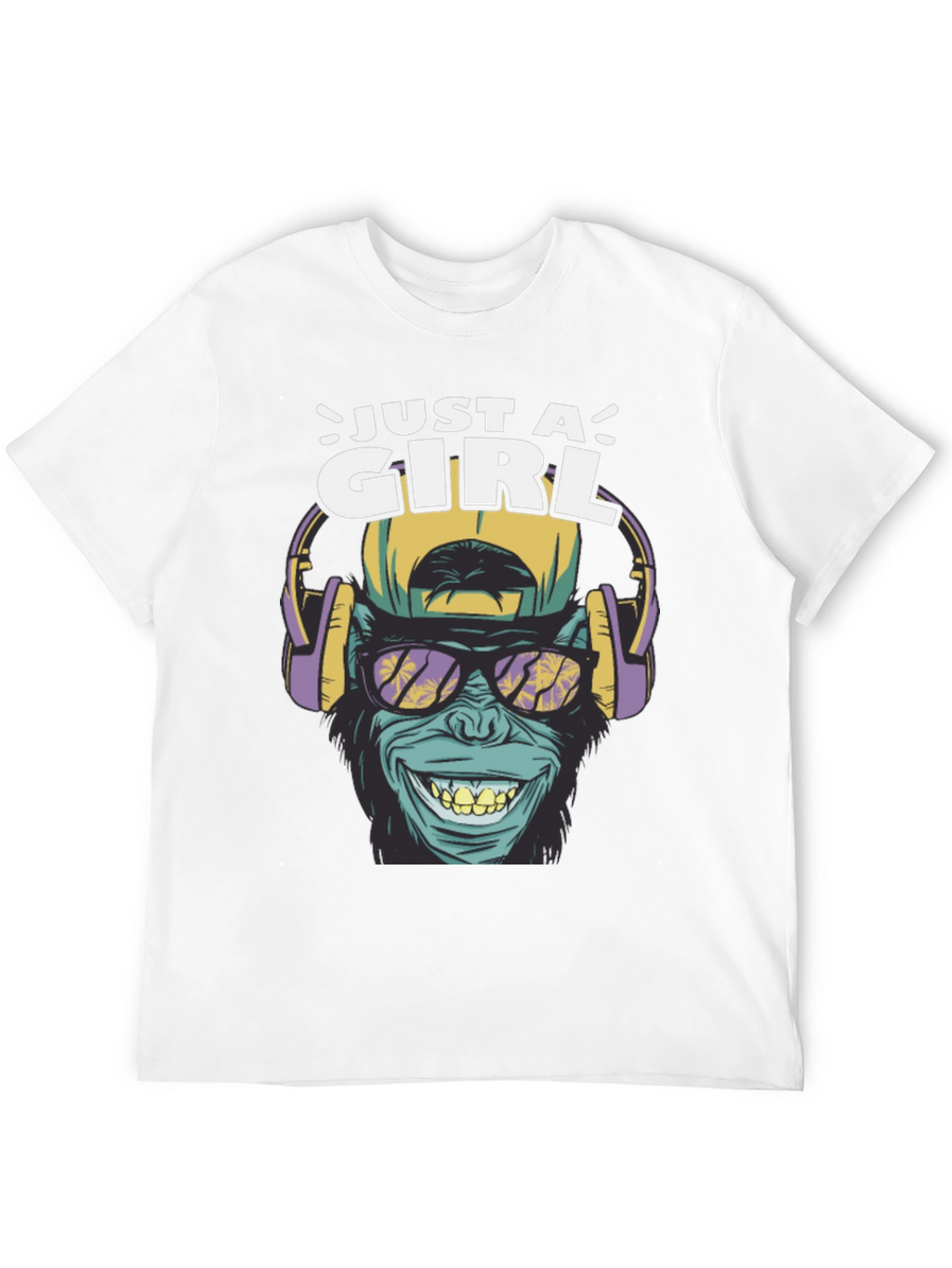 Just A Girl Ape Graphic T-Shirt