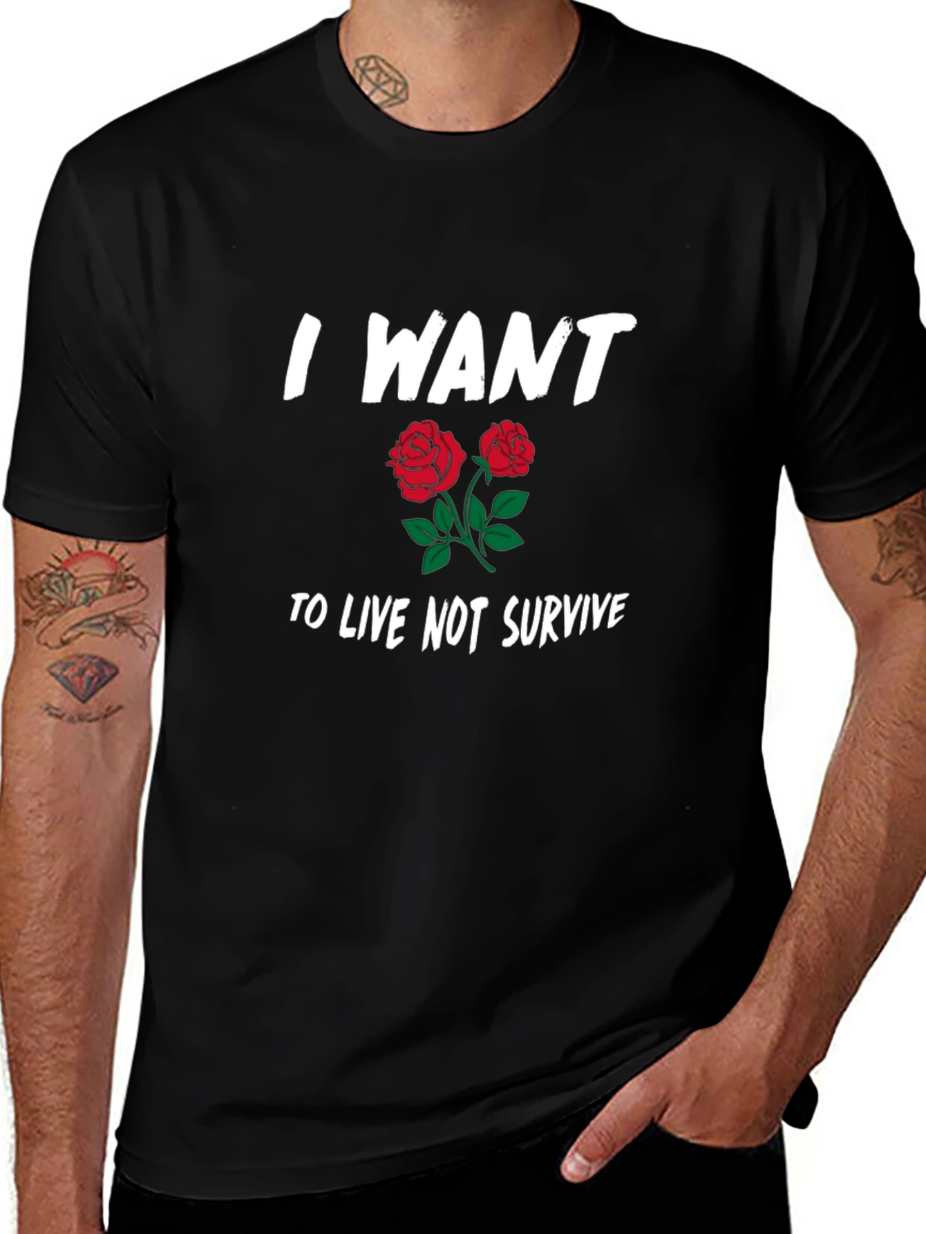 I Want To Live Not Survive Graphic T-Shirt