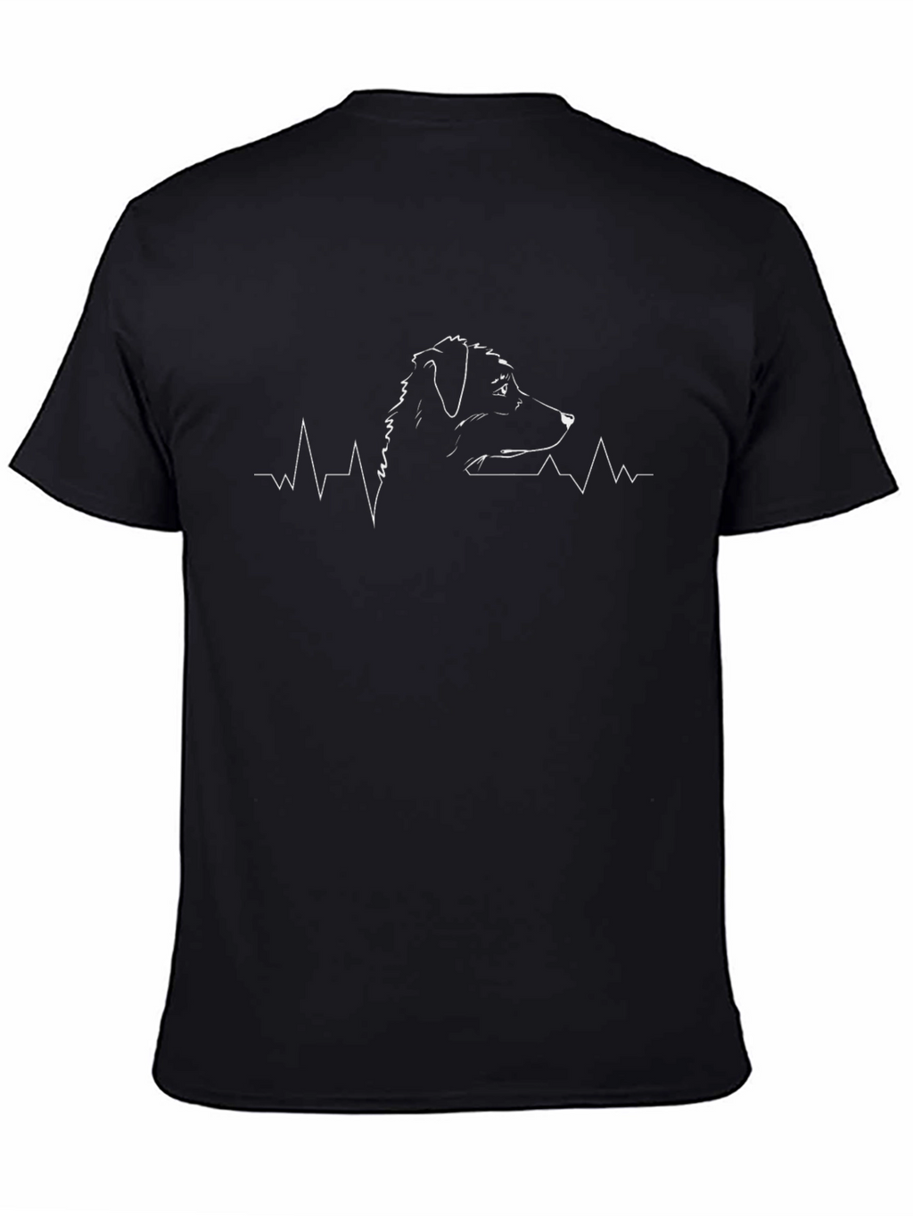 Dog Heartbeat T-Shirt - Black Graphic Tee