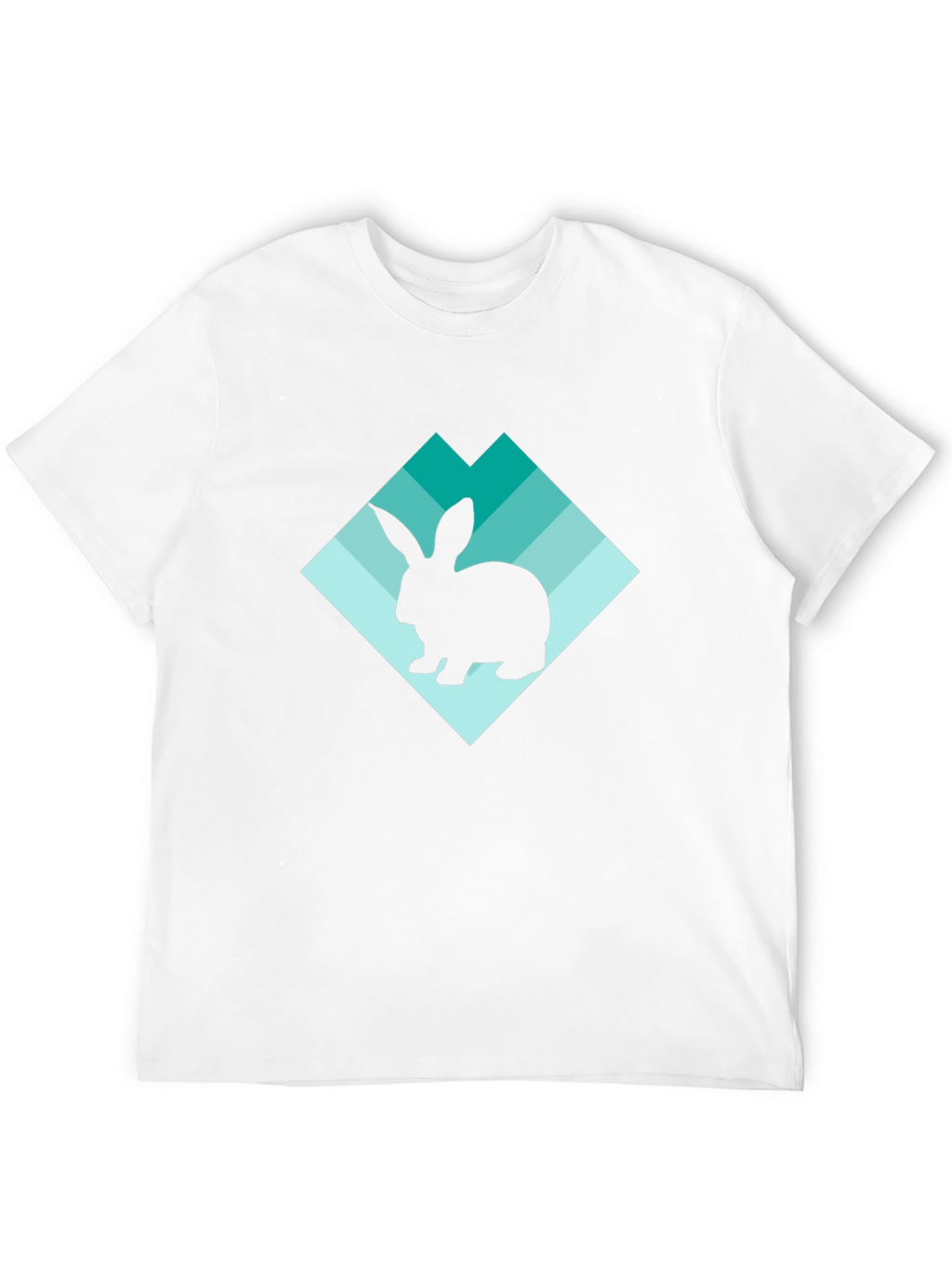 Rabbit Silhouette Graphic Black T-Shirt