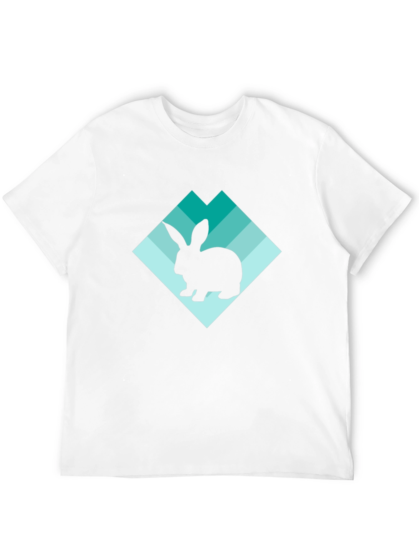 Rabbit Silhouette Graphic Black T-Shirt