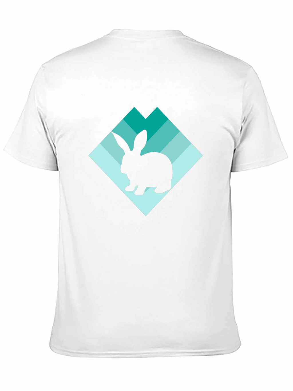 Rabbit Silhouette Graphic Black T-Shirt