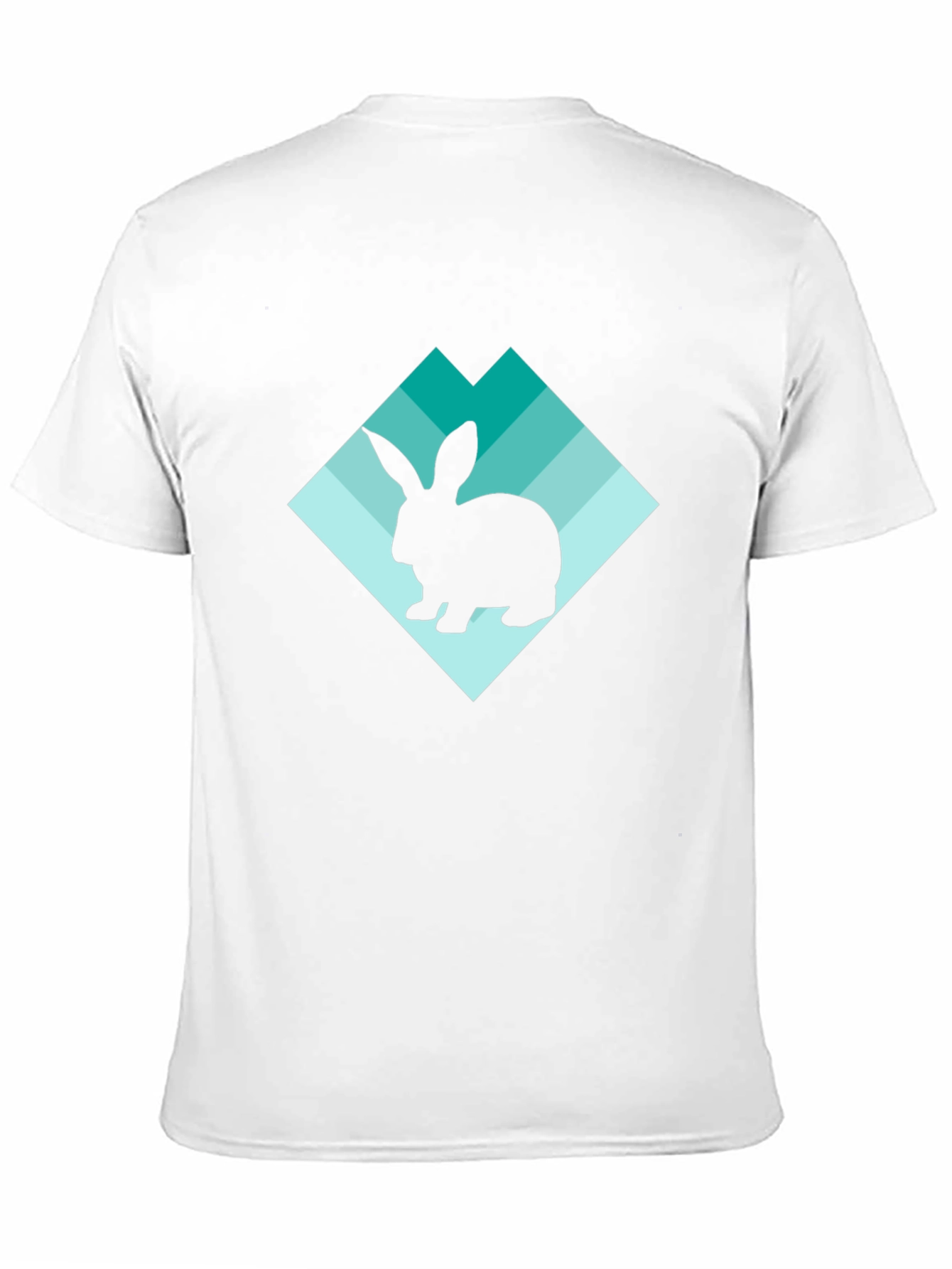 Rabbit Silhouette Graphic Black T-Shirt