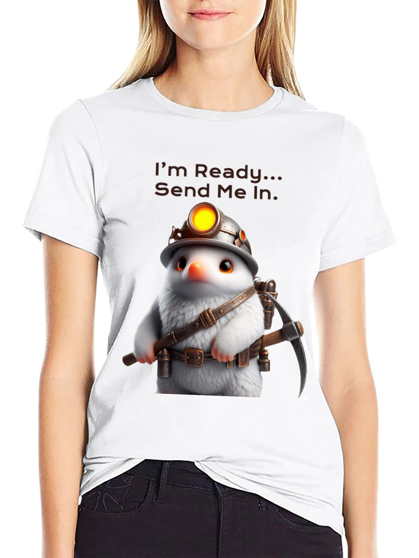 Ready Miner T-Shirt - Unique Cartoon Design