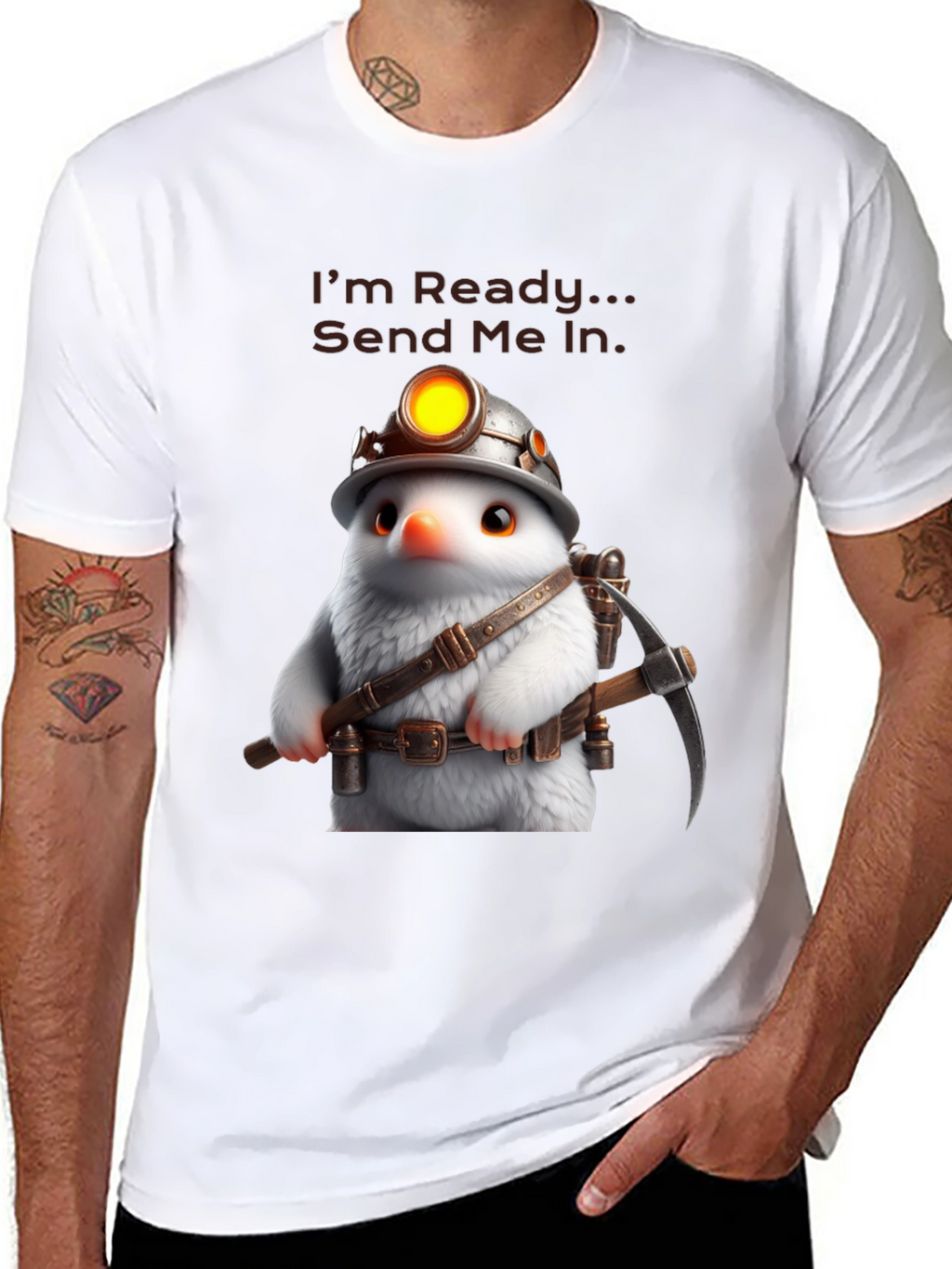 Ready Miner T-Shirt - Unique Cartoon Design