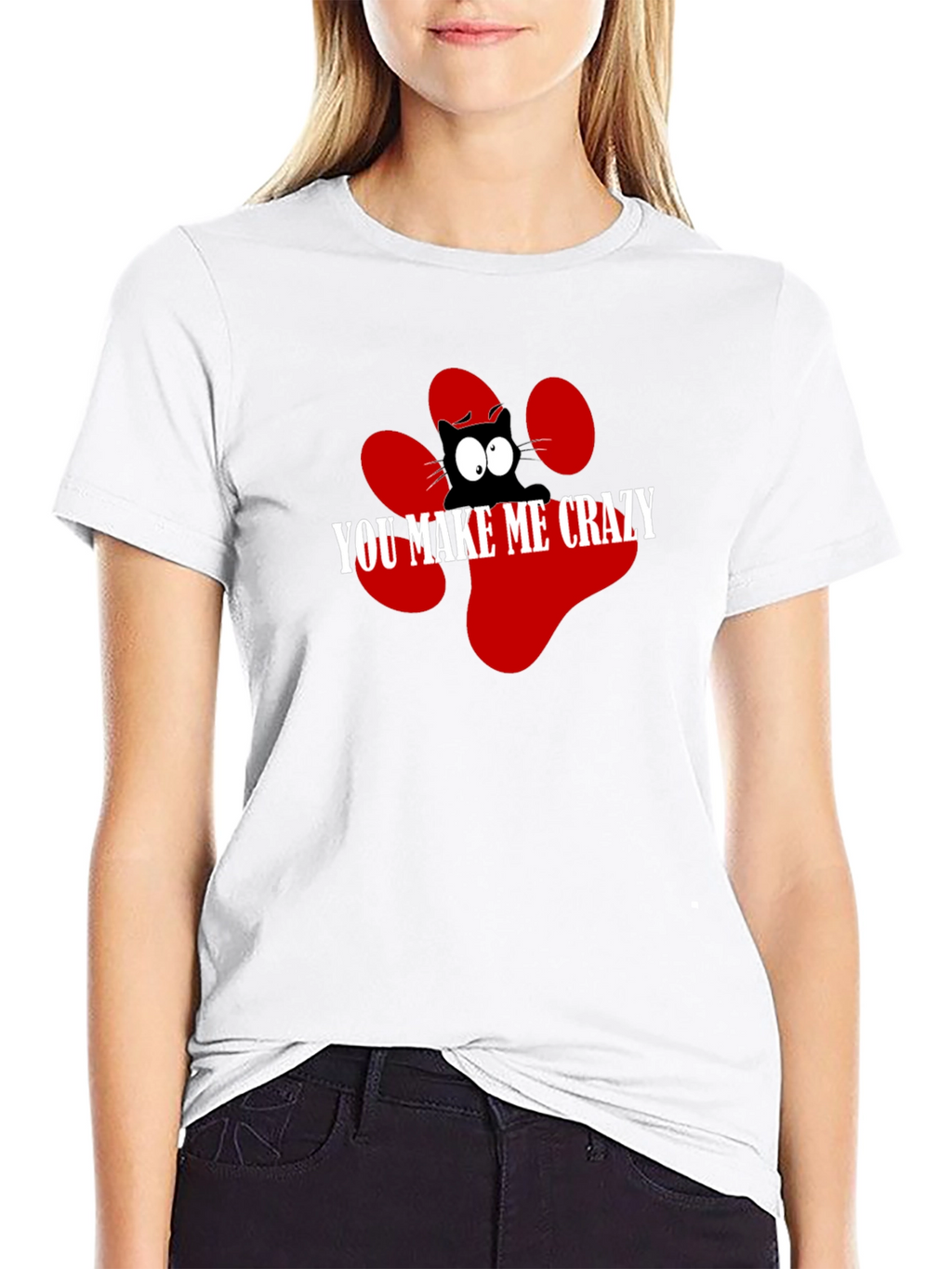 You Make Me Crazy Cat Graphic Tee