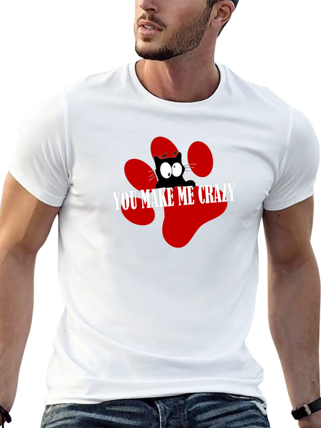 You Make Me Crazy Cat Graphic Tee
