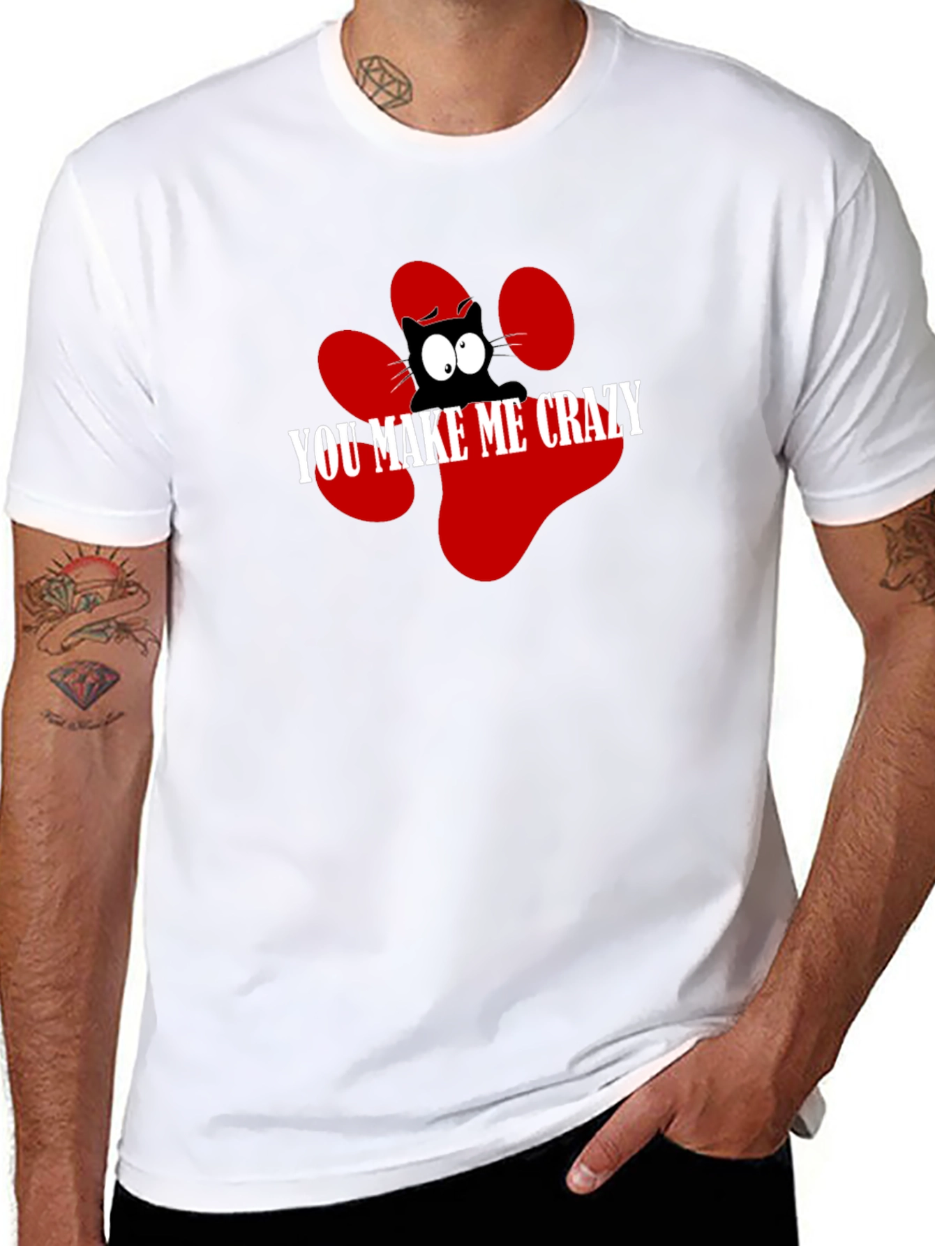 You Make Me Crazy Cat Graphic Tee