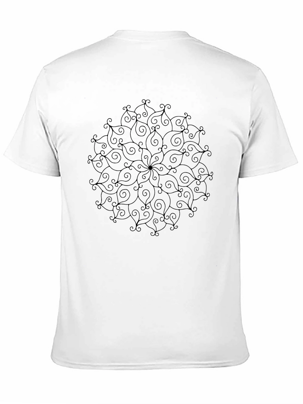 Black Mandala Graphic Tee - Modern Design