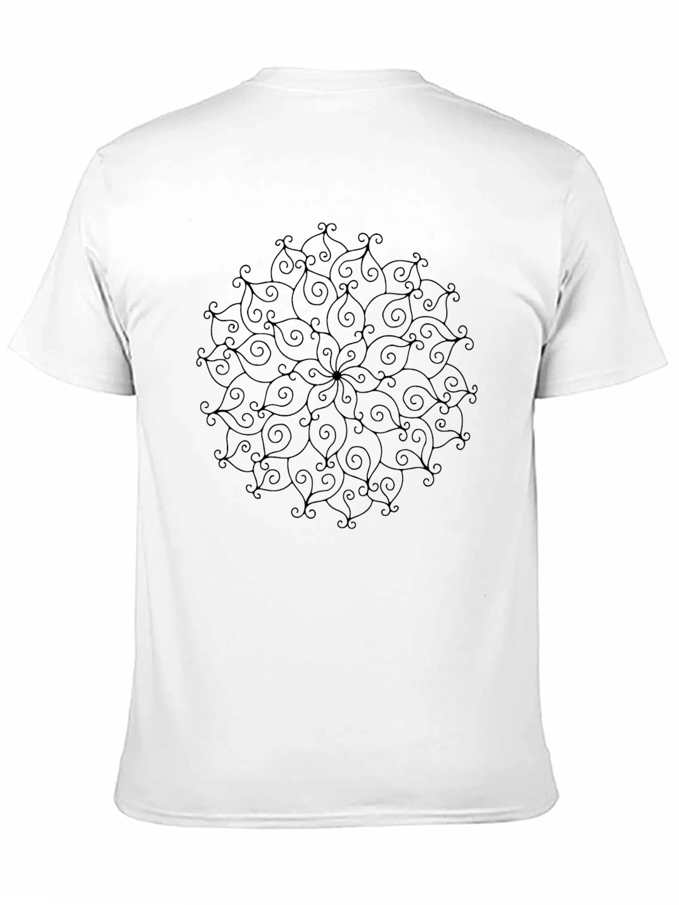Black Mandala Graphic Tee - Modern Design