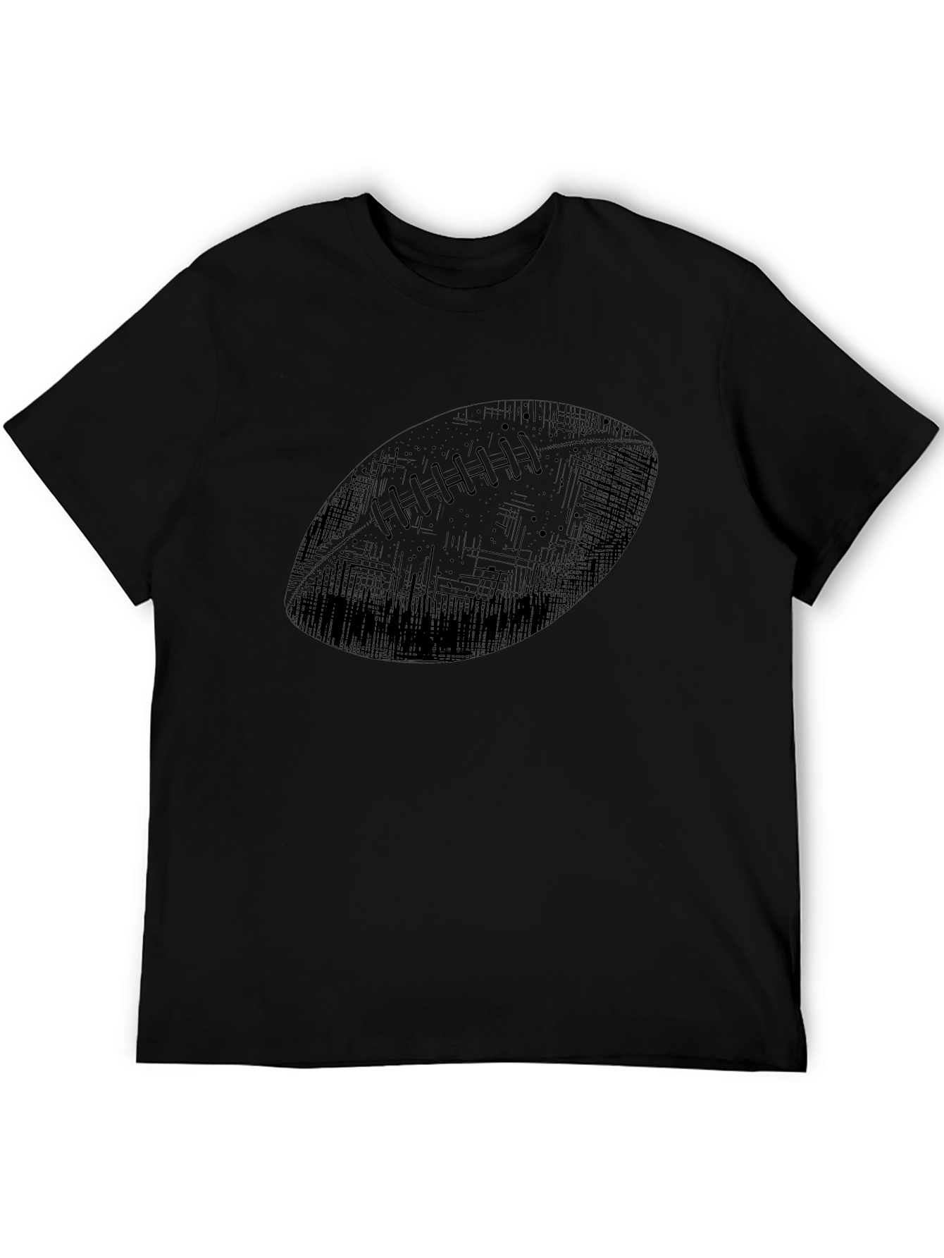 Football Graphic Black T-Shirt