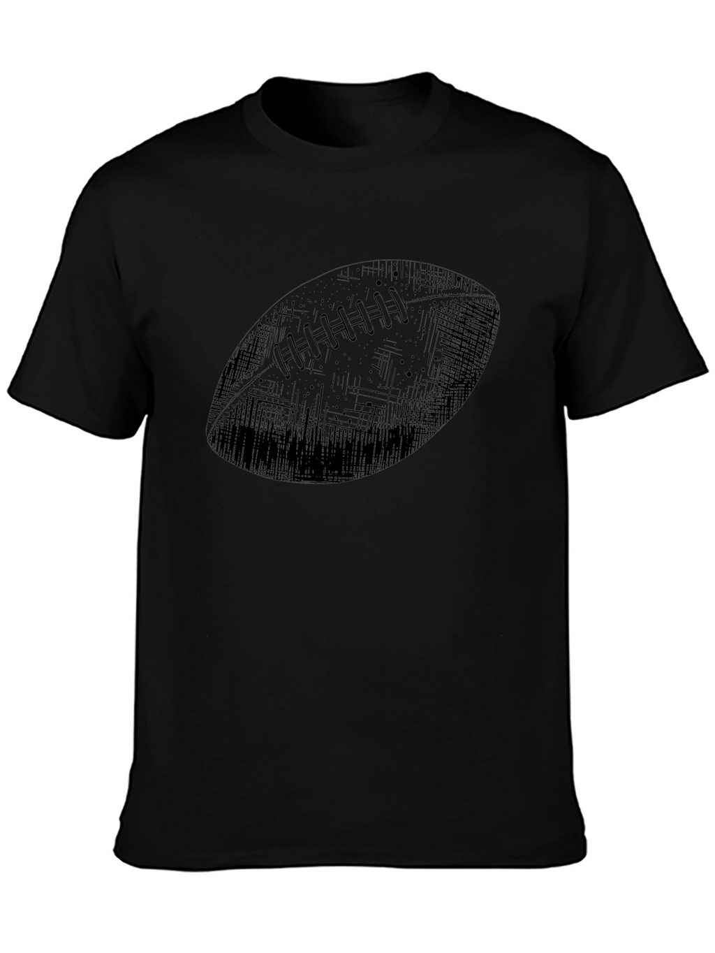 Football Graphic Black T-Shirt