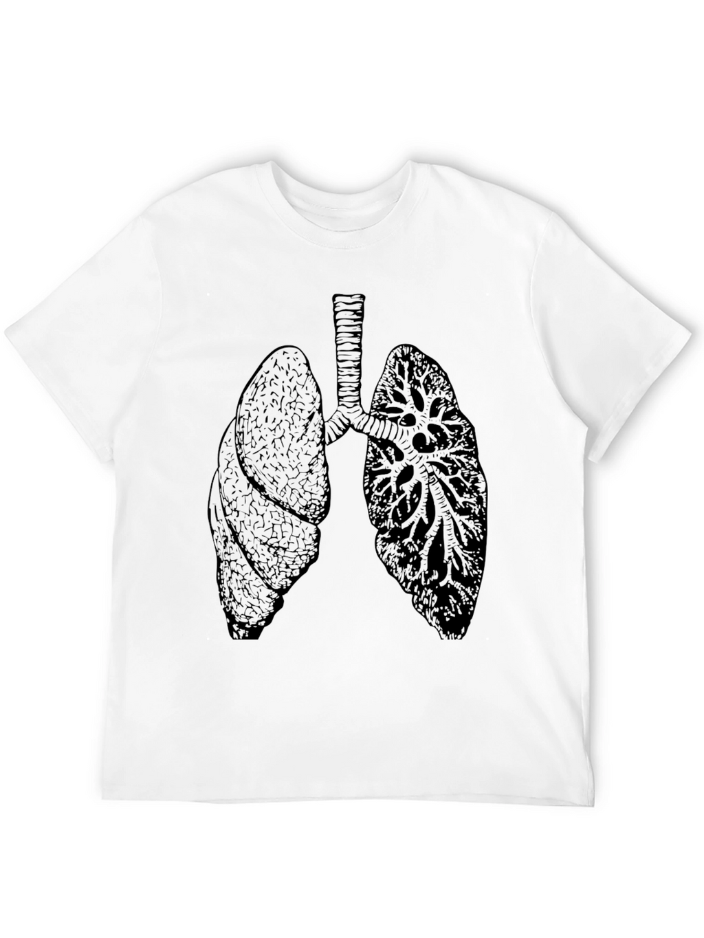 Lung Anatomy Graphic Tee - Unisex Black T-Shirt