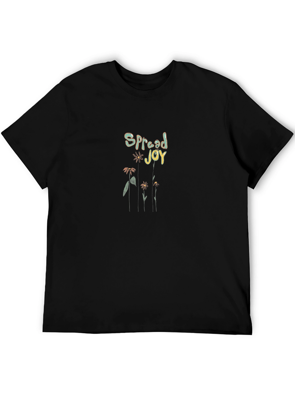 Spread Joy Graphic Tee - Black Casual Shirt