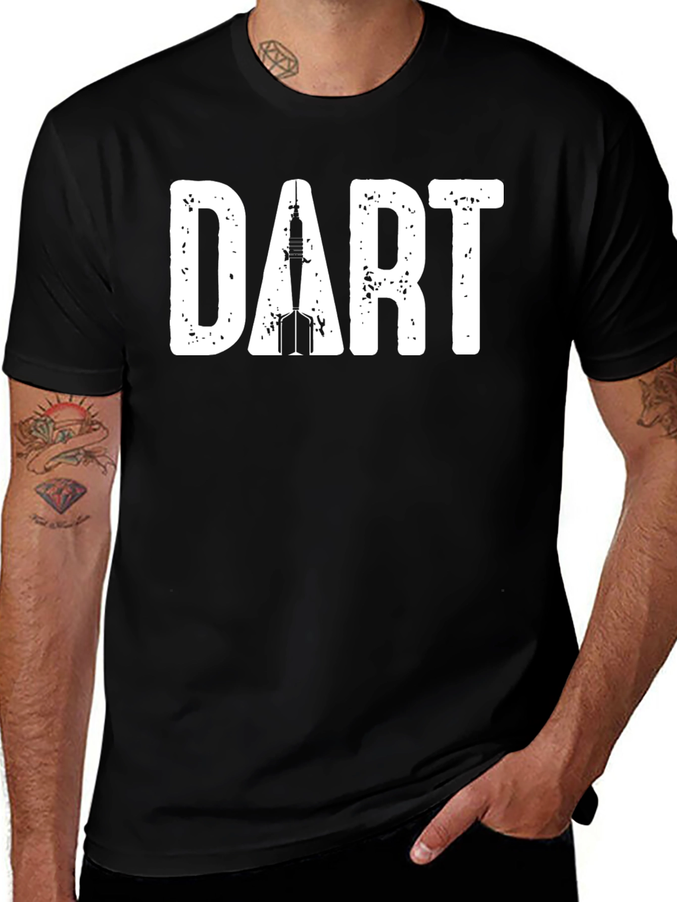 DART Graphic Tee - Cool Casual Black T-Shirt
