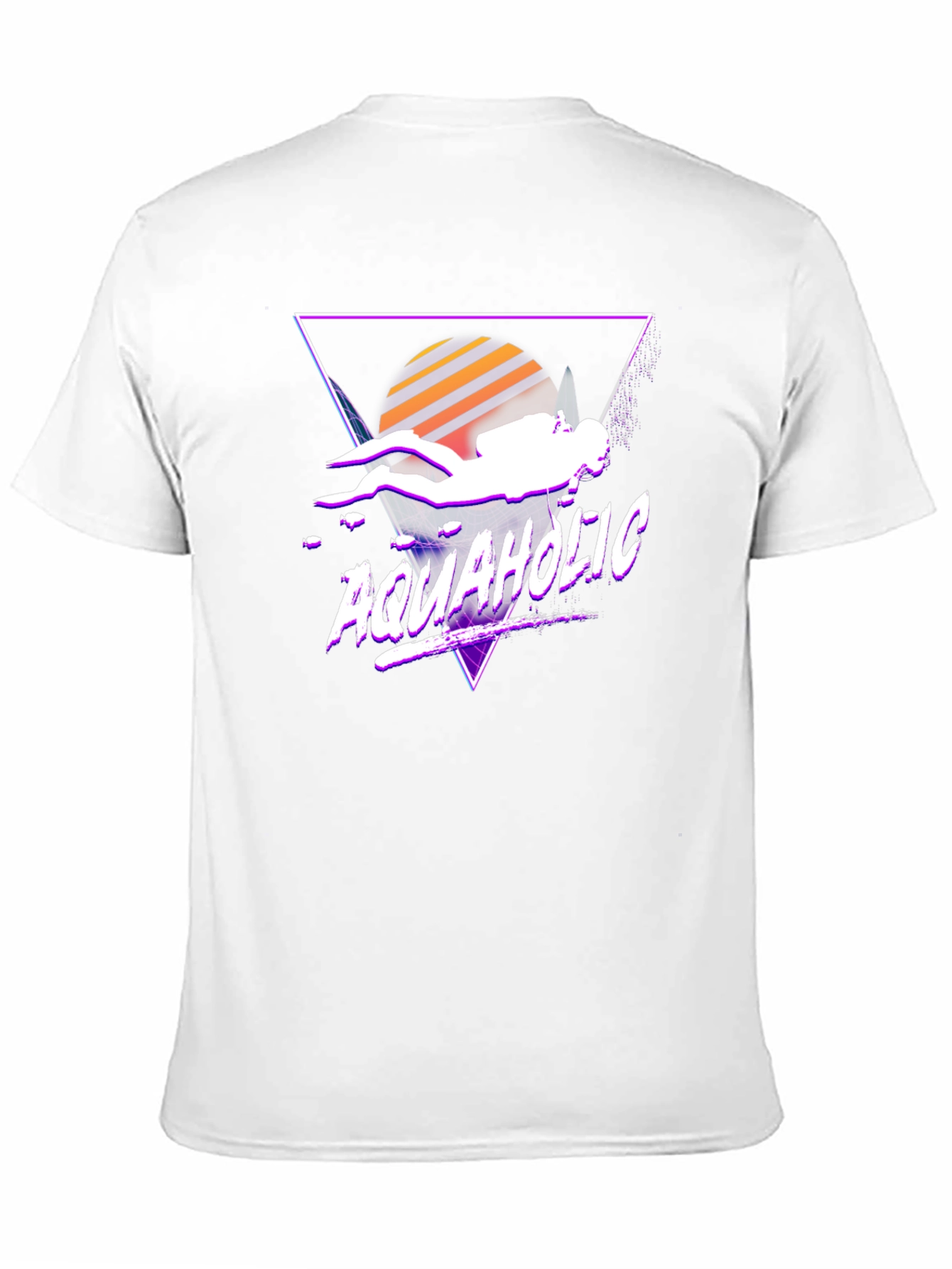Aquaholic Scuba Diver Graphic Tee - Retro Style